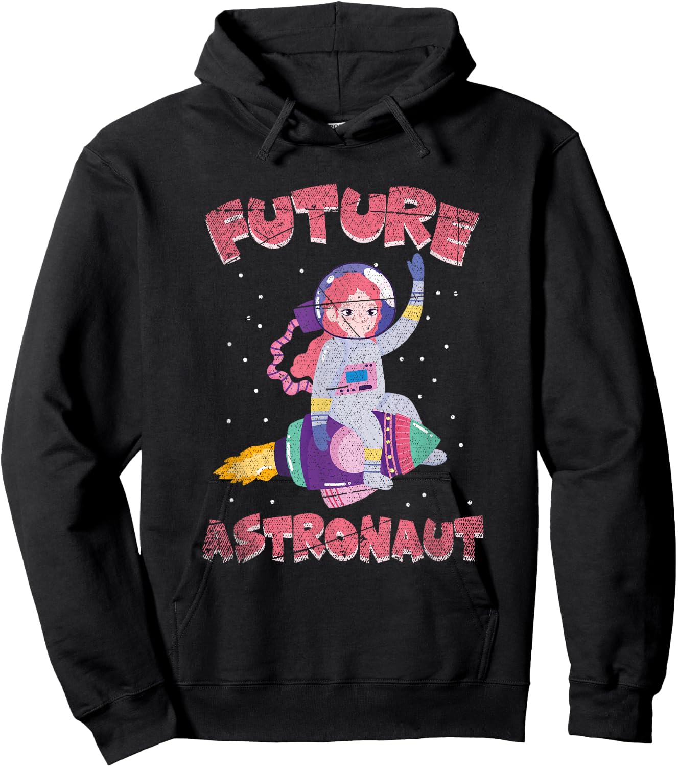 Space Rocket Children's Gift Future Astronaut Hoodie - Hoodie | Black