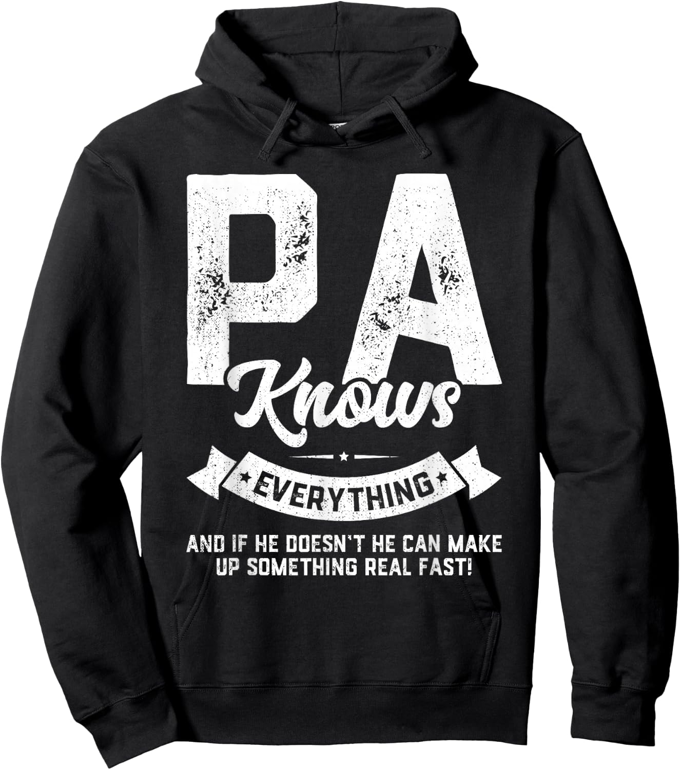 Pa Knows Everything Shirt 60th Gift Funny Father's Day Hoodie - Hoodie | Black