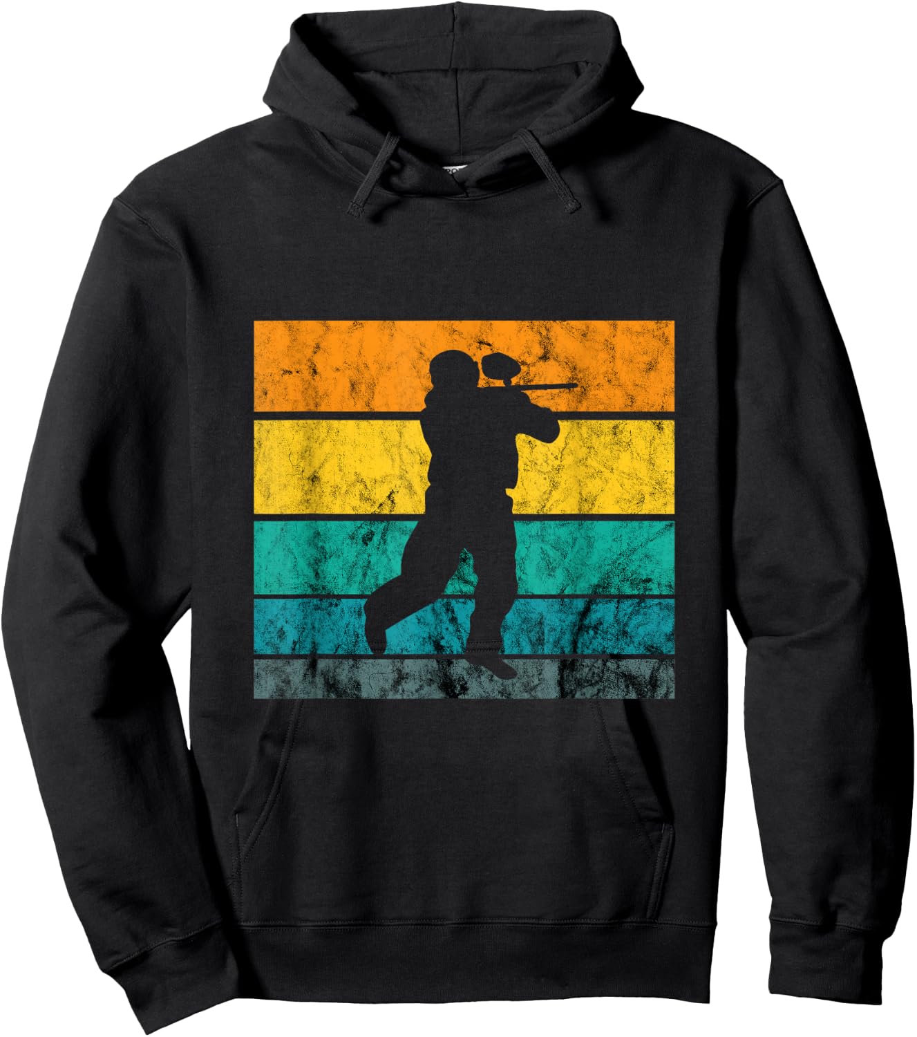 Paintball Player Retro Vintage Sunset Paintball Play Hoodie - Hoodie | Black