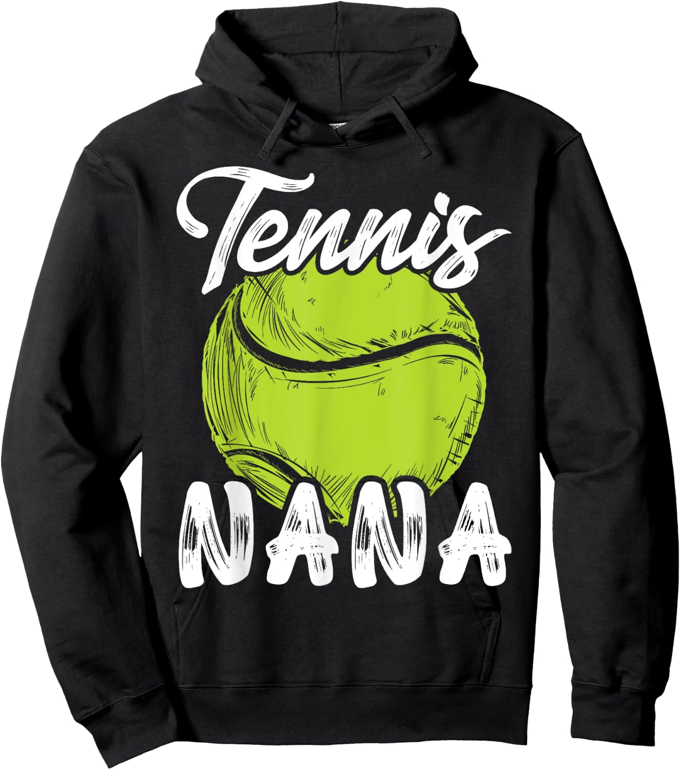 Tennis Nana Women Family Matching Set Tennis Ball Player Hoodie - Hoodie | Black