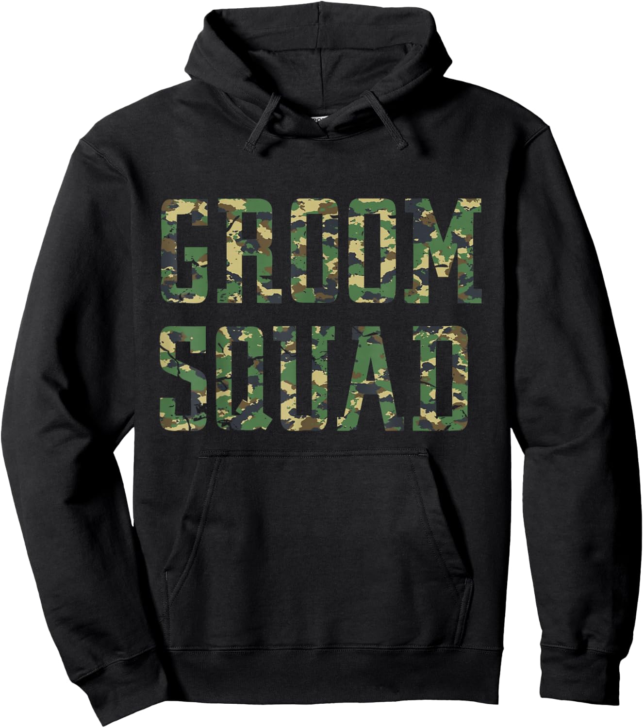 Groom Squad - Camouflage Groomsmen Shirt Hoodie - Hoodie | Black