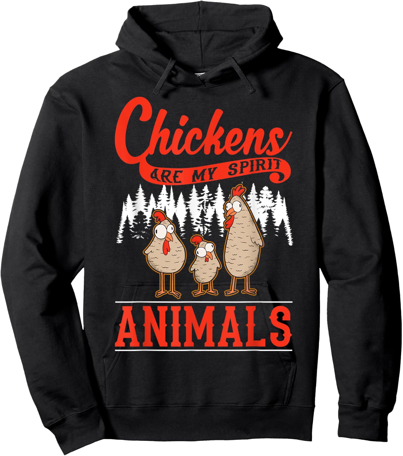 Chickens are my spirit animals Chicken Hoodie - Hoodie | Black