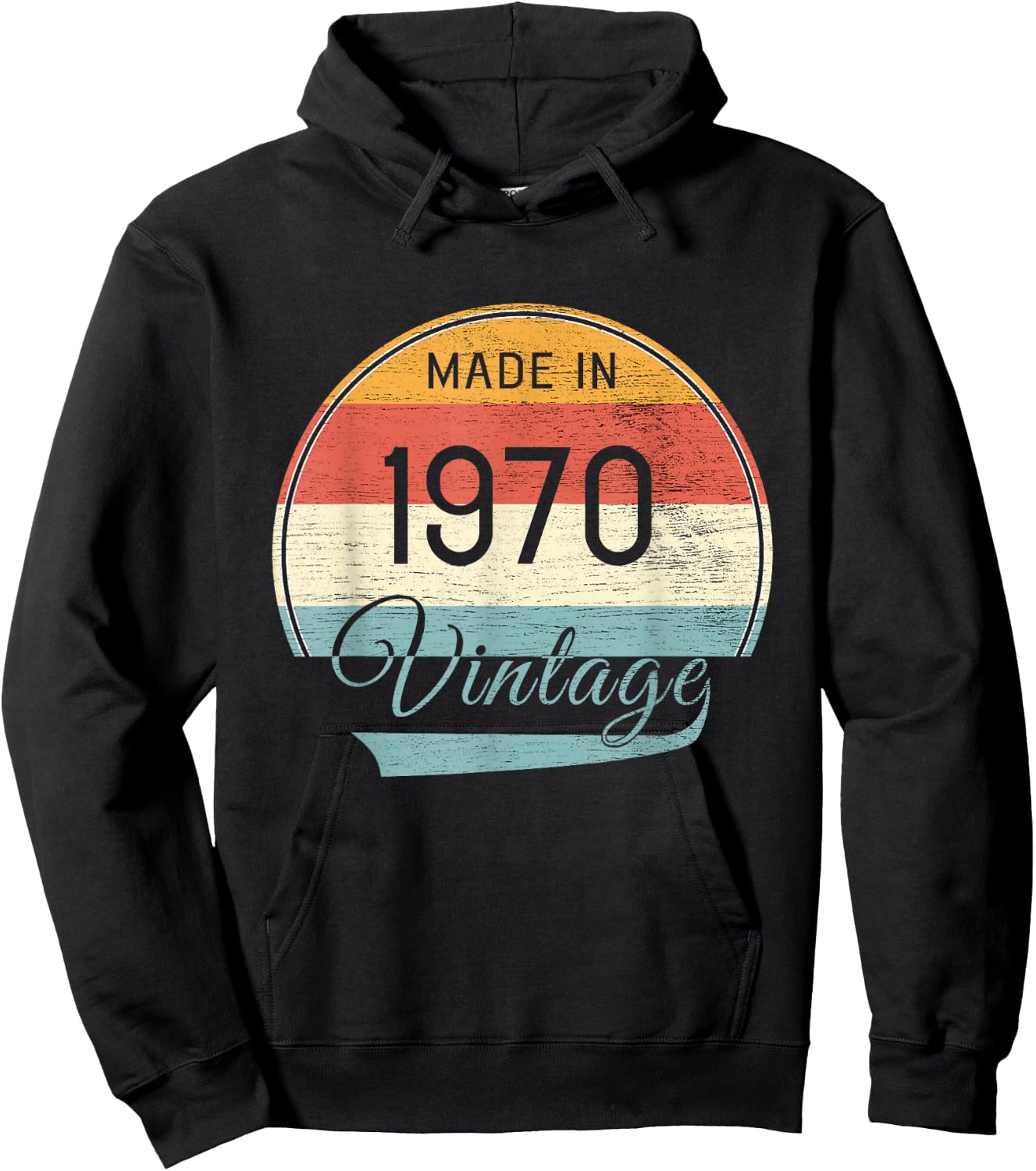 1970 Vintage Birthday Hoodie - Hoodie | Black