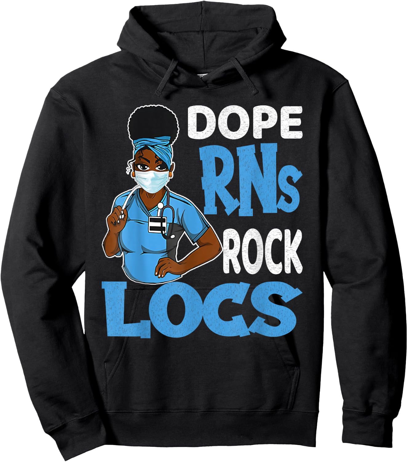 Black Nurse Dope Registered Nurse Rock Locs Hoodie - Hoodie | Black