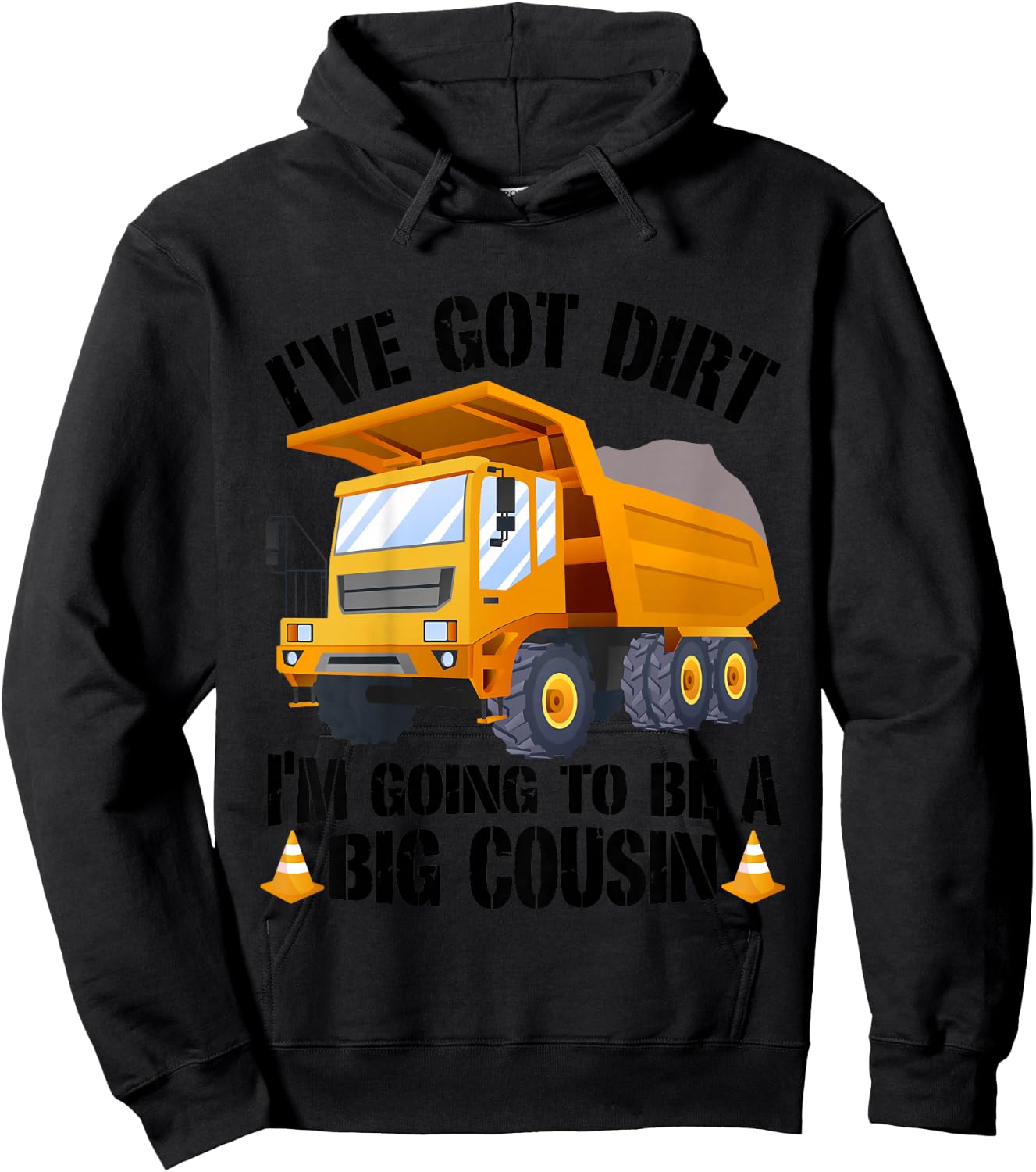 I'm Going to be a Big Cousin New Baby Family Announcement Hoodie - Hoodie | Black