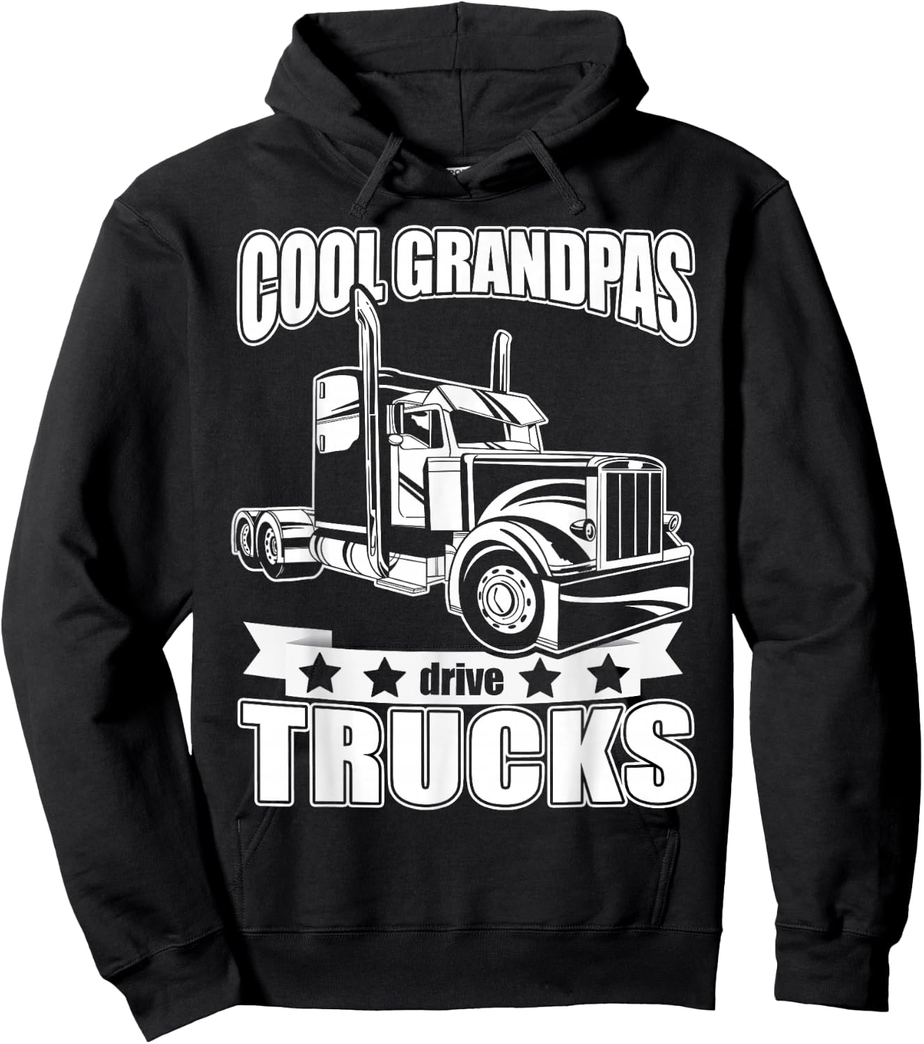 Cool Grandpas drive trucks Hoodie - Hoodie | Black