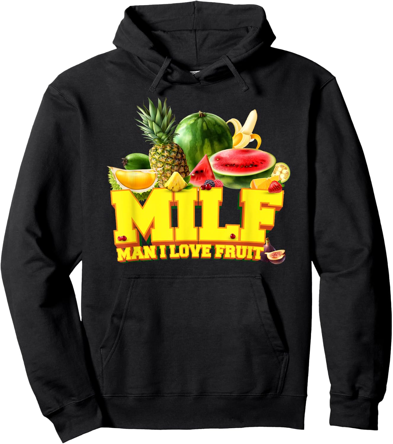MILF - Man I Love Fruit - Fruits Vegetarian Vegan Hoodie - Hoodie | Black