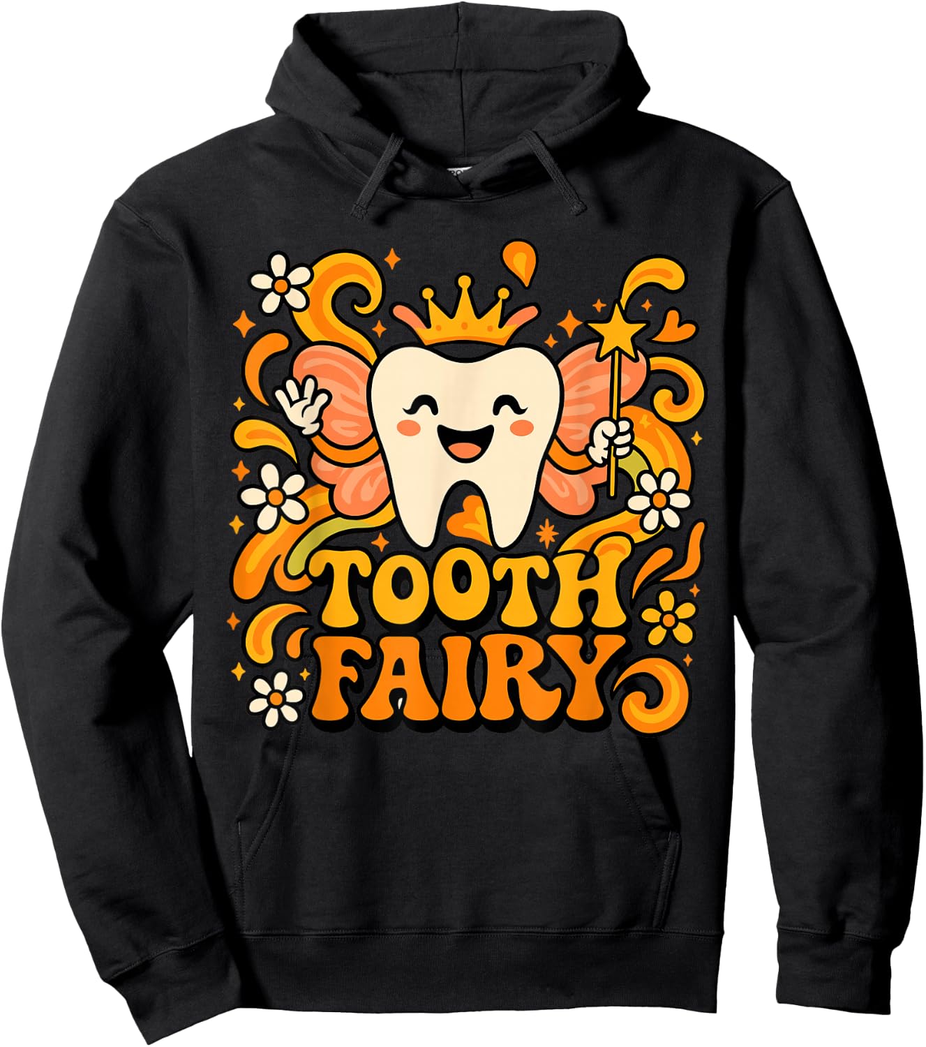 Halloween Tooth Fairy Costume, Cute Spooky Dental Assistant Hoodie - Hoodie | Black