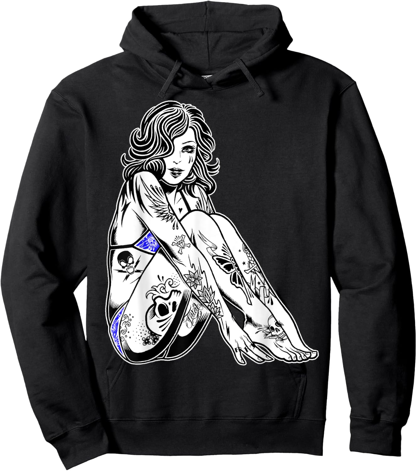 Pin Up Hoodie - Hoodie | Black