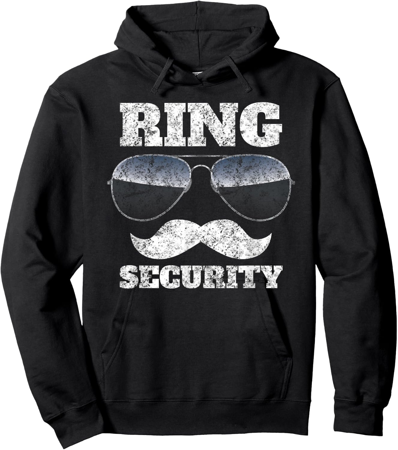 Vintage Ring Security Funny Wedding Party Ring Bearer Shirt Hoodie - Hoodie | Black