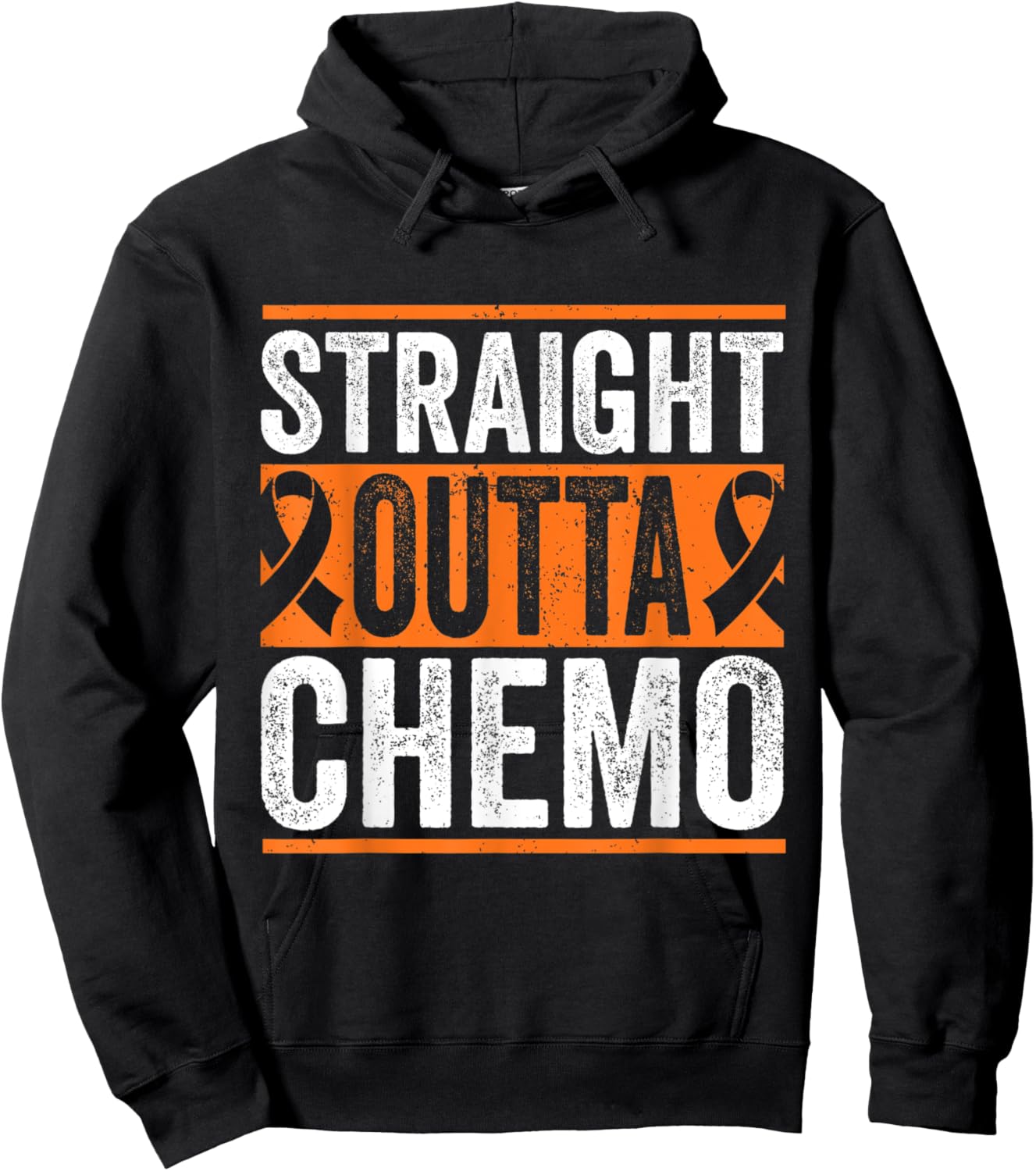 Straight Outta Chemo Leukemia Cancer Fighter Hoodie - Hoodie | Black