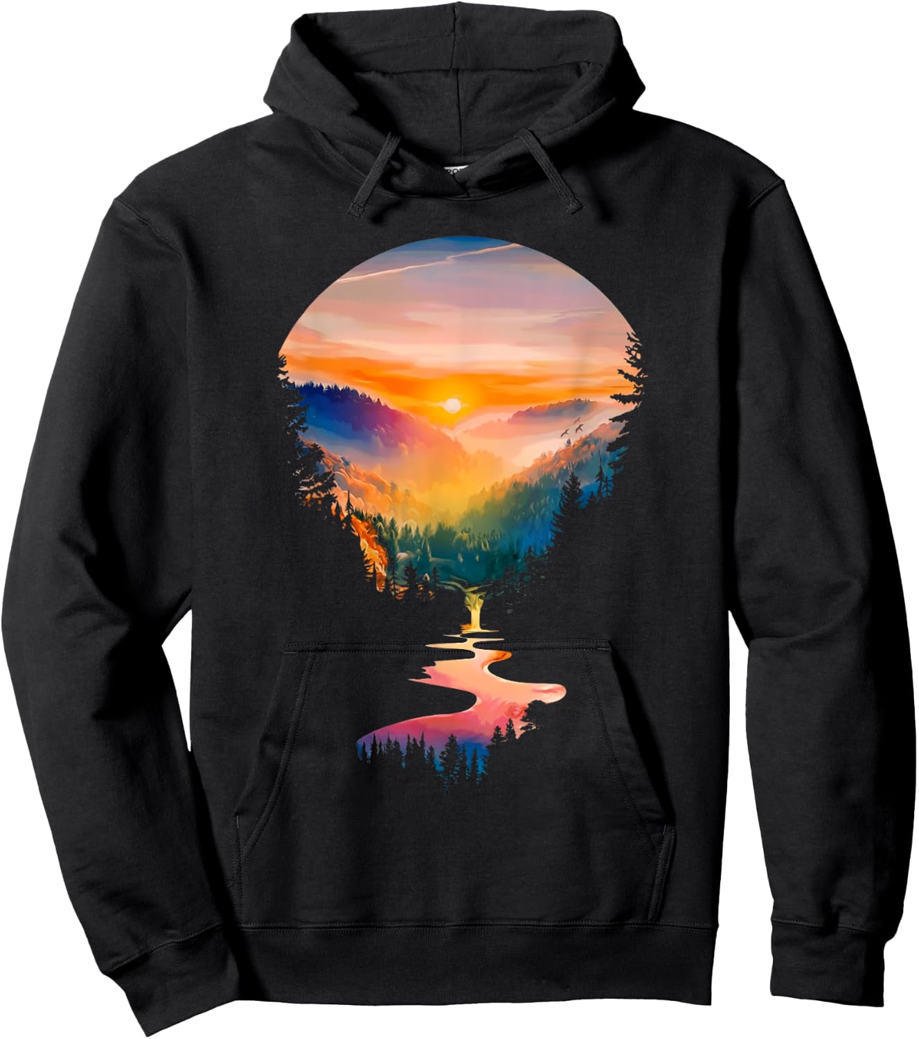 Nature Lovers Forest Hiking Mountains Outdoor Trees Nature Hoodie - Hoodie | Black