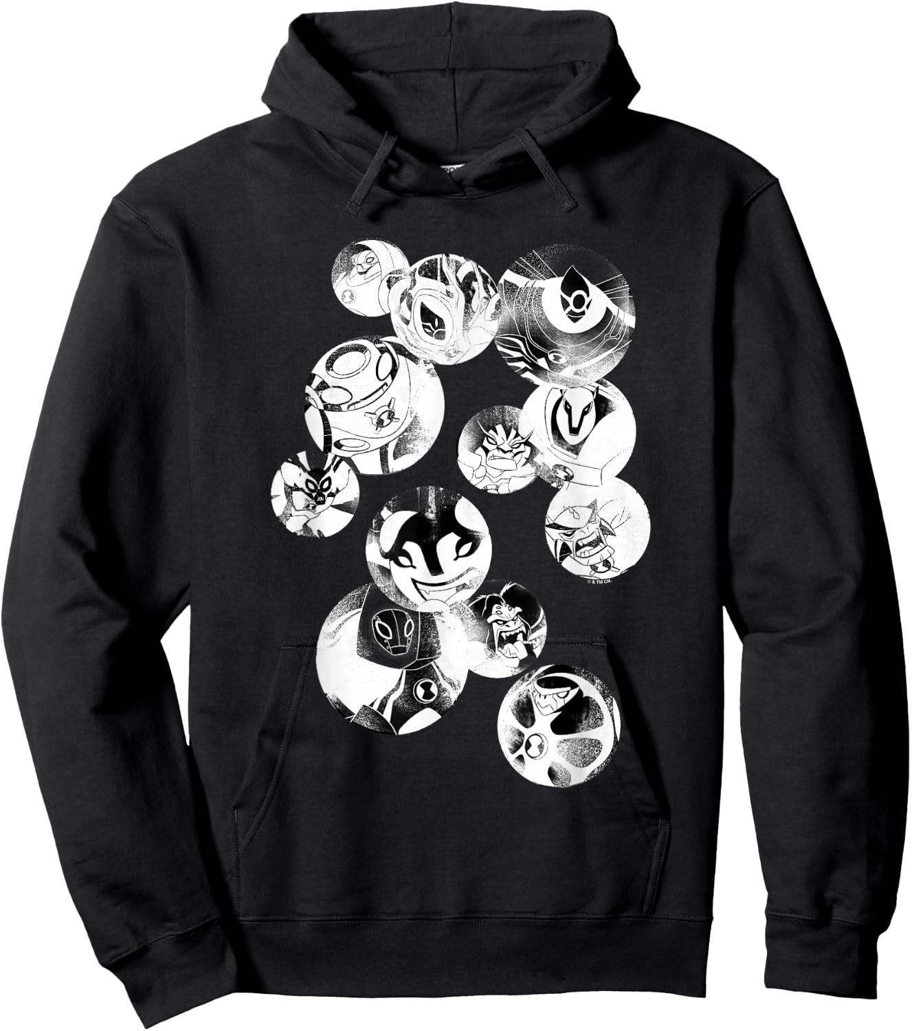 Ben 10 Ultimate Alien: Cosmic Destruction Hero Bubbles Faded Hoodie - Hoodie | Black