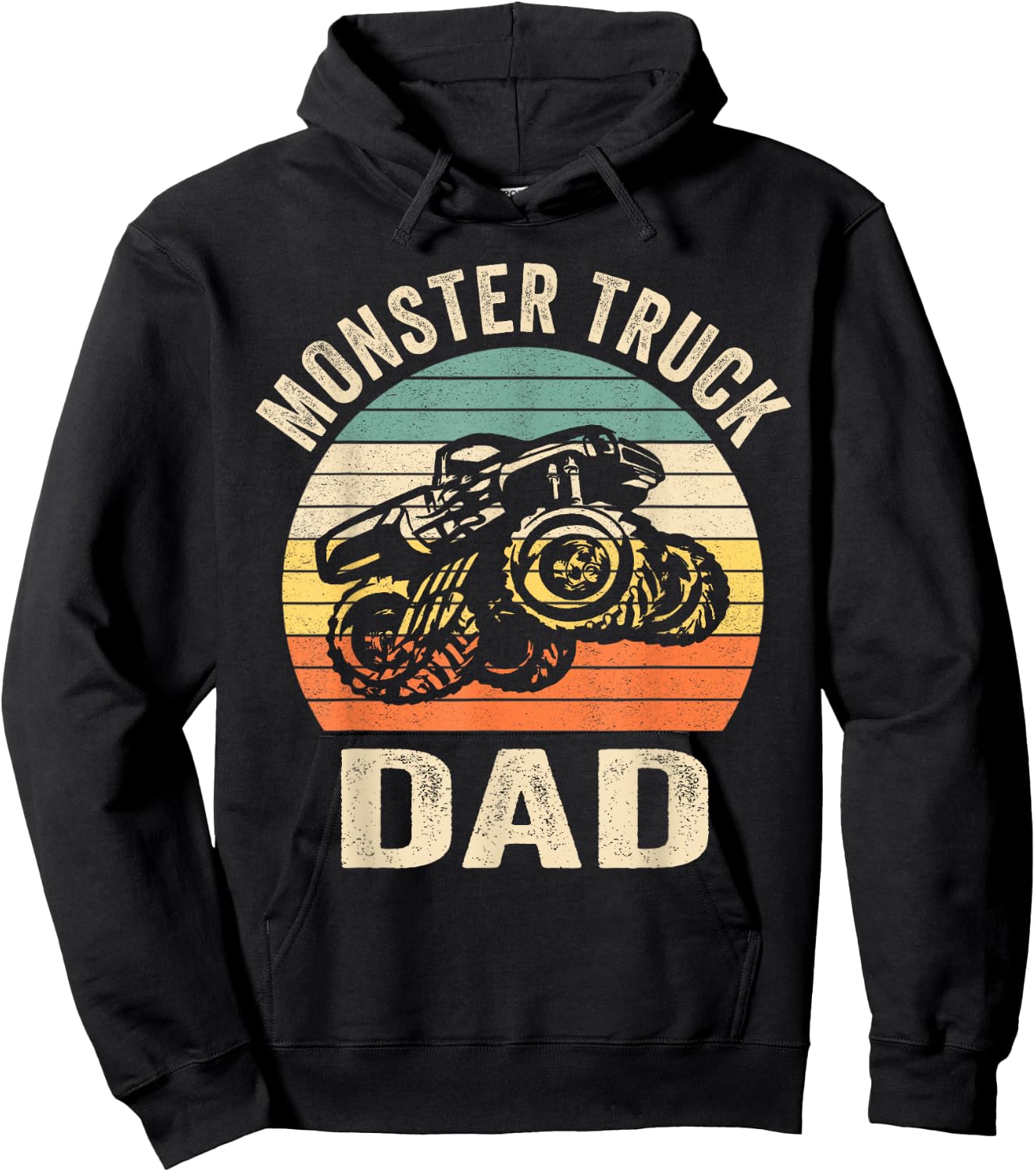 Monster Truck Dad Shirt Retro Vintage Monster Truck Shirt Hoodie - Hoodie | Black