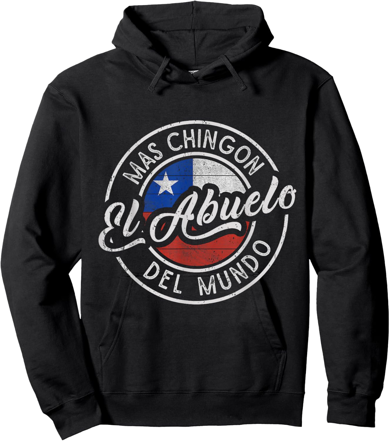 El Abuelo Mas Chingón Del Mundo Funny Chilean Grandpa Hoodie - Hoodie | Black
