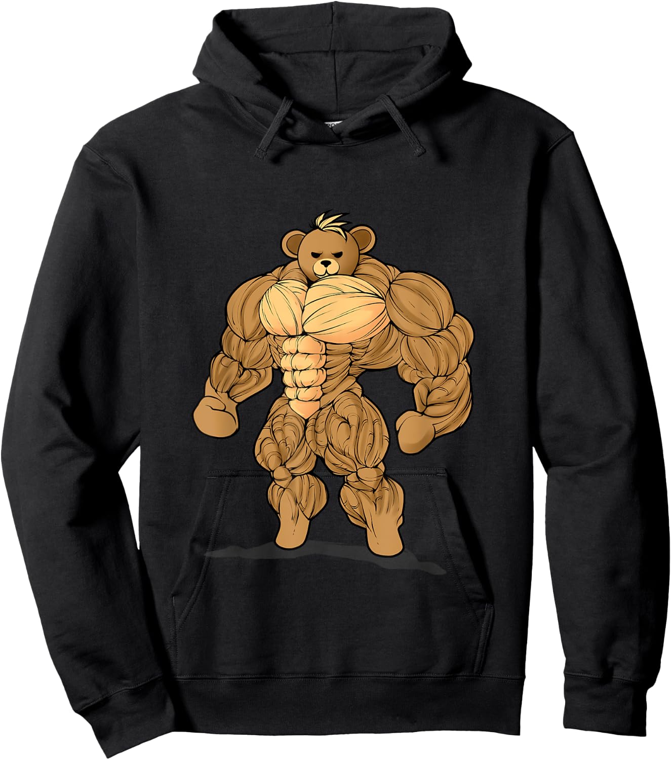 Bodybuilding Strength Sport Teddy Bear Hoodie - Hoodie | Black