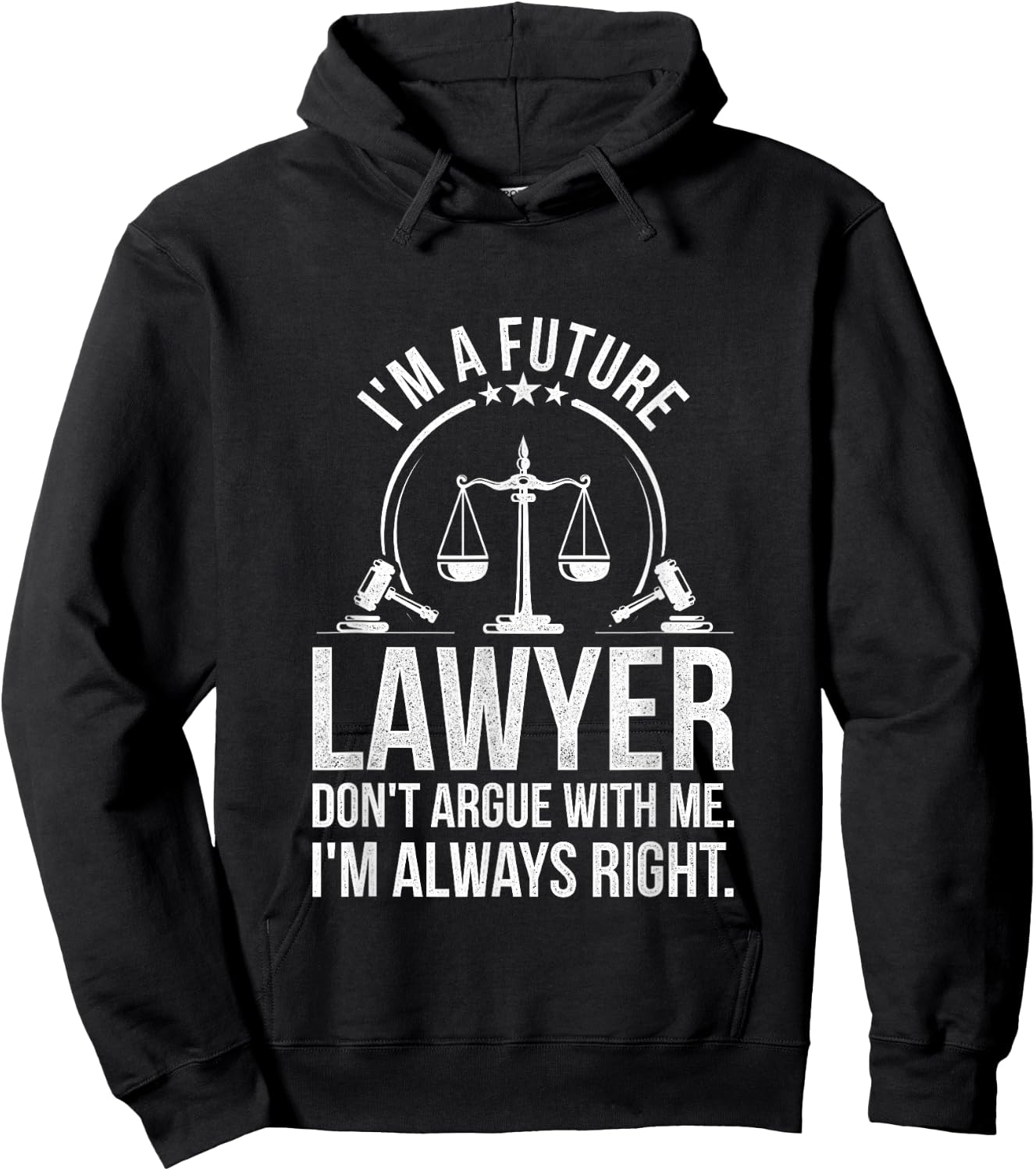 Im A Future Lawyer Apparel Law Student Gift Hoodie - Hoodie | Black