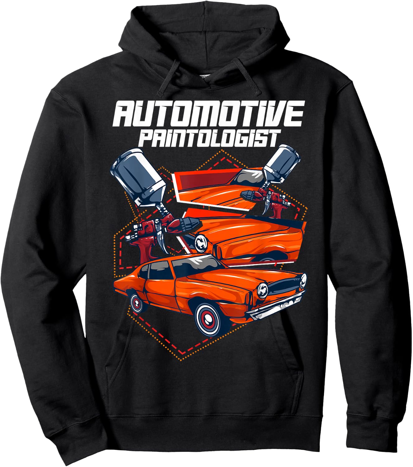 Automotive Paintologist Funny Car Repair Painter Hoodie - Hoodie | Black