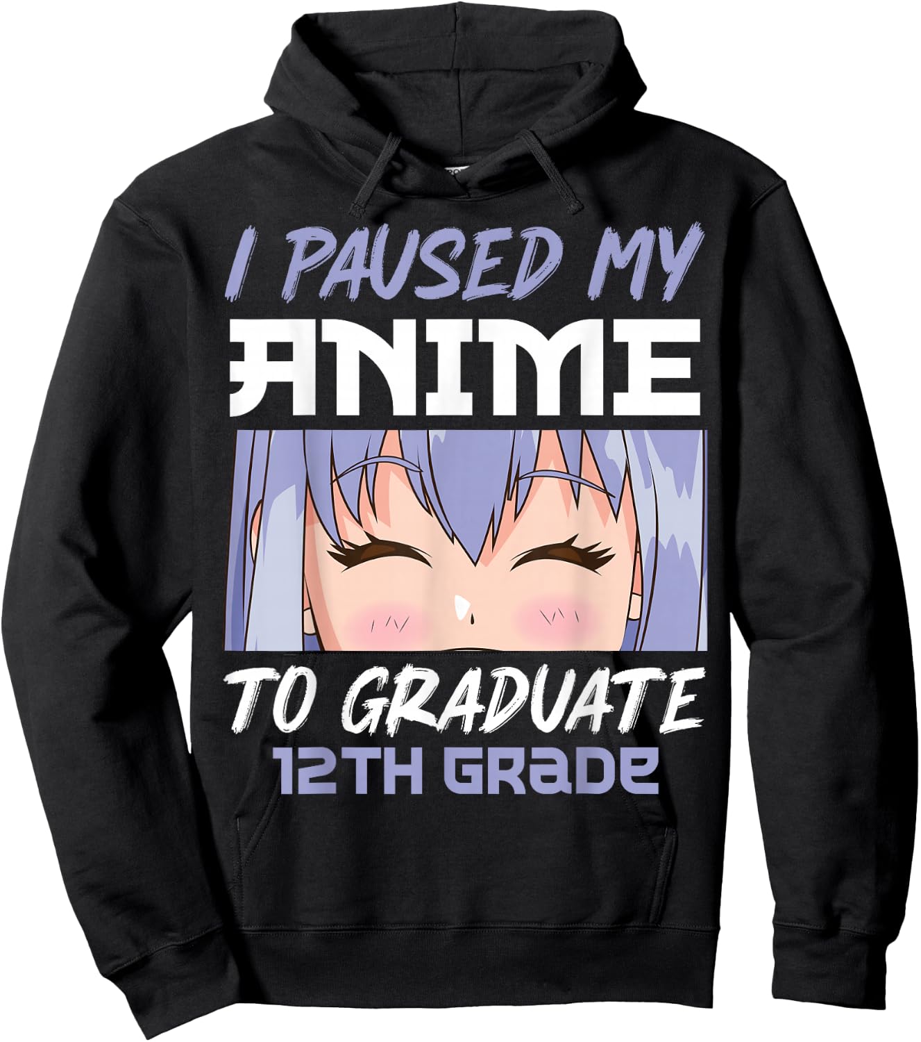 Graduation 12th grade Class 2022 Anime Graduate Girls Hoodie - Hoodie | Black