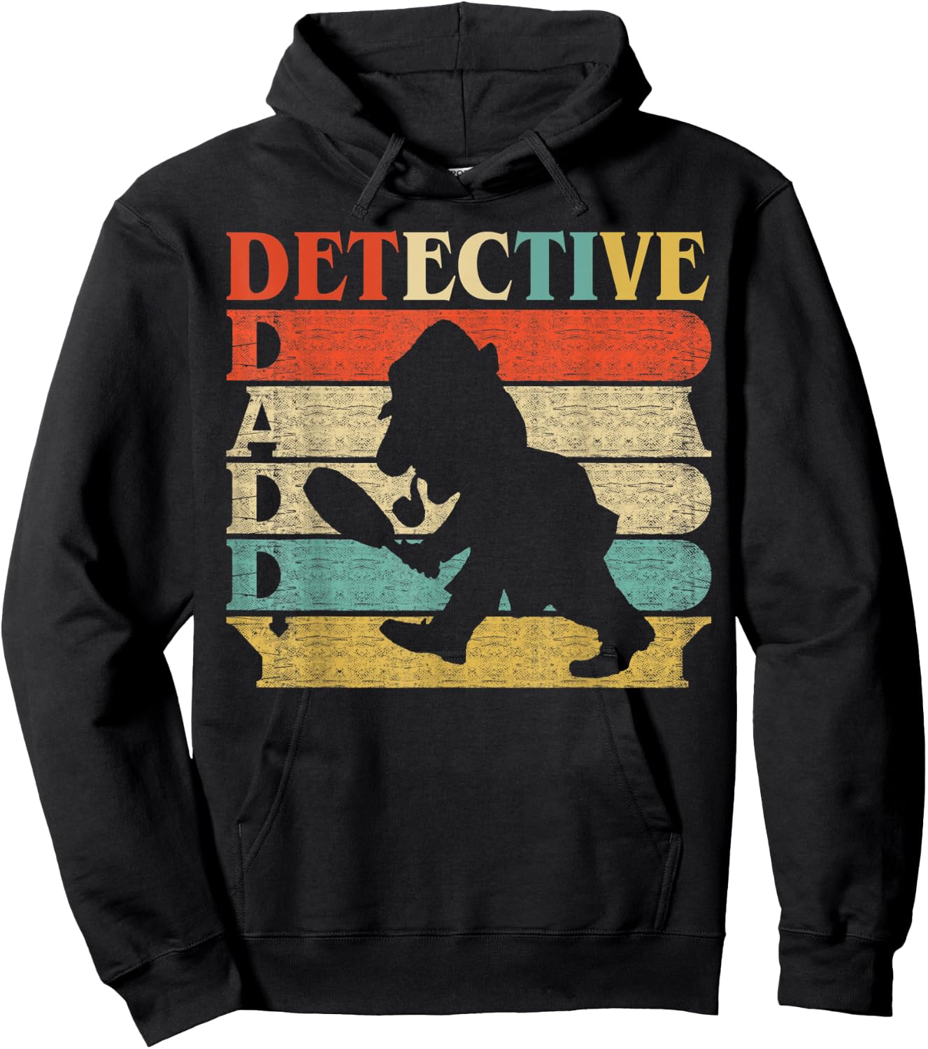 Retro Vintage Daddy Detective sherlock holmes Dad Hoodie - Hoodie | Black