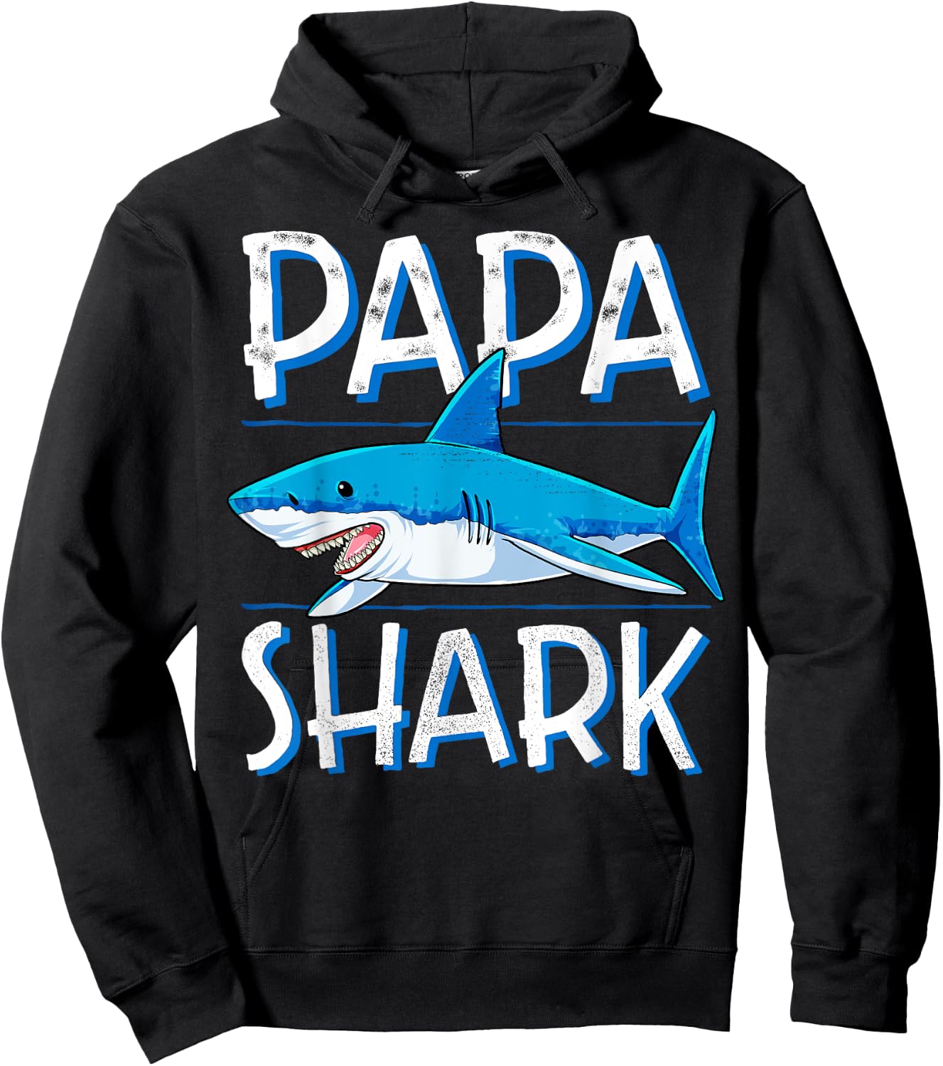 Papa Shark T Shirt Family Matching Dad Daddy Men Jawsome Hoodie - Hoodie | Black