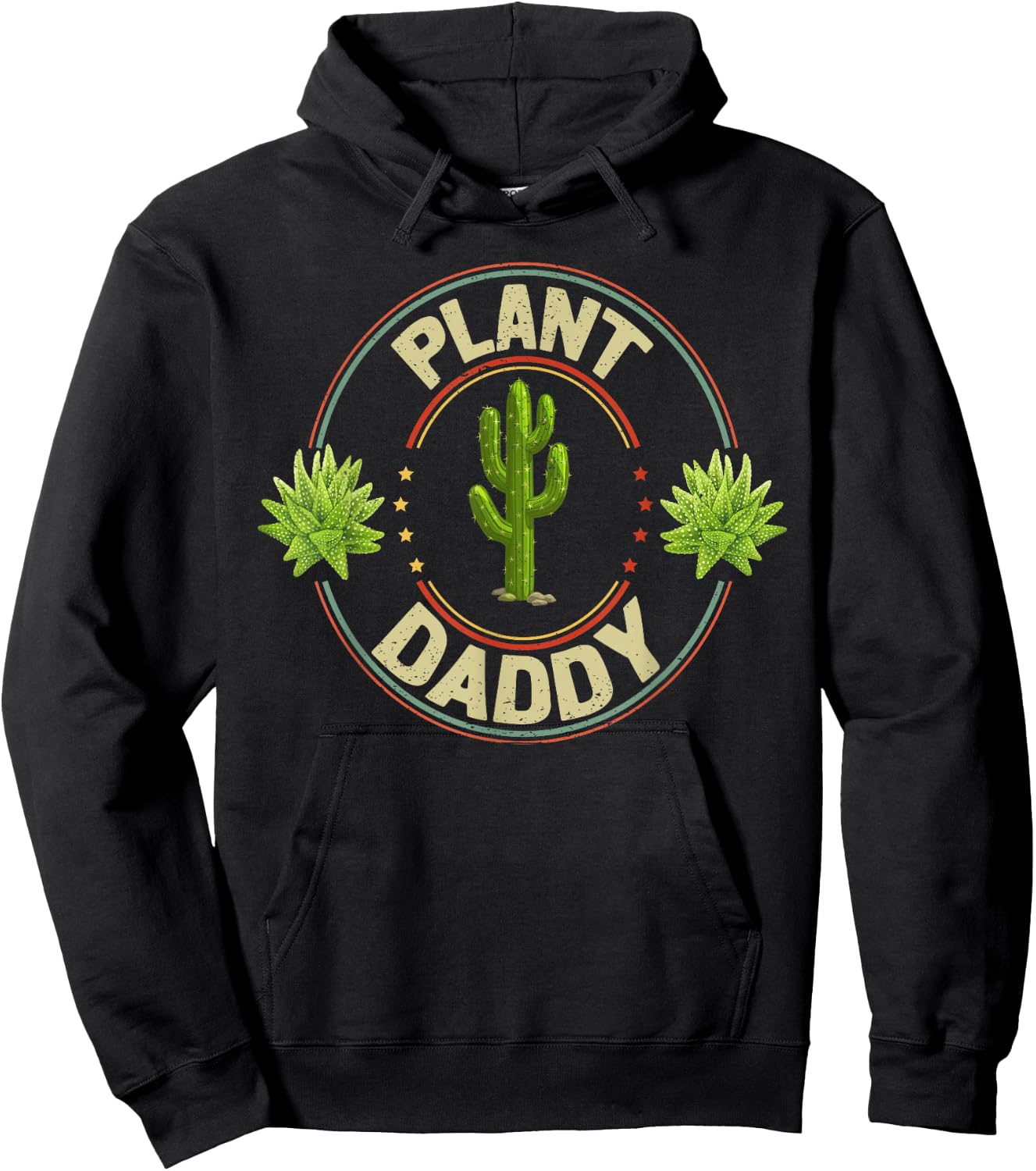 Plant Daddy Funny Quote Succulent Garden Style Hoodie - Hoodie | Black
