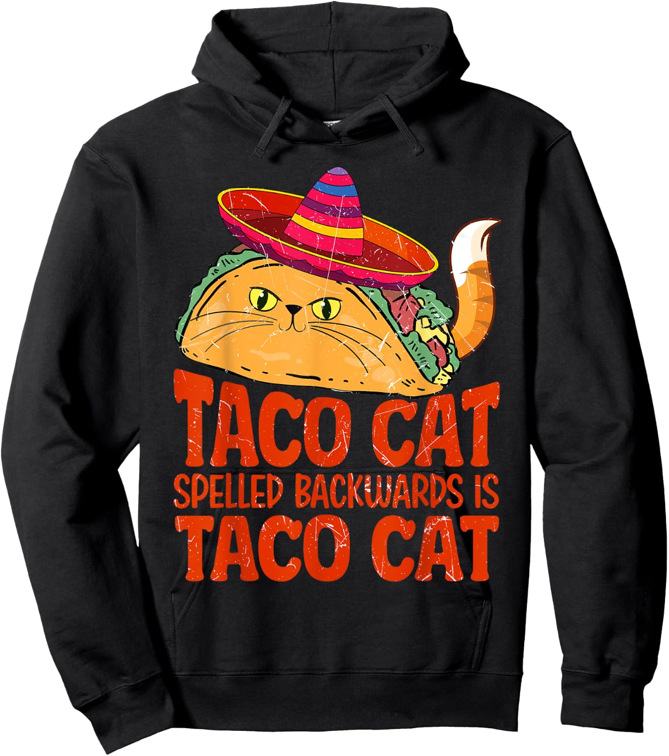 taco cat spelled backwards is taco cat Women Hoodie - Hoodie | Black