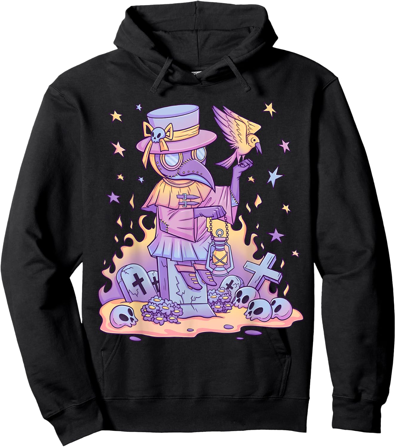 Cute Creepy Doctor Anime Pastel Kawaii Clothing Pastel Goth Hoodie - Hoodie | Black