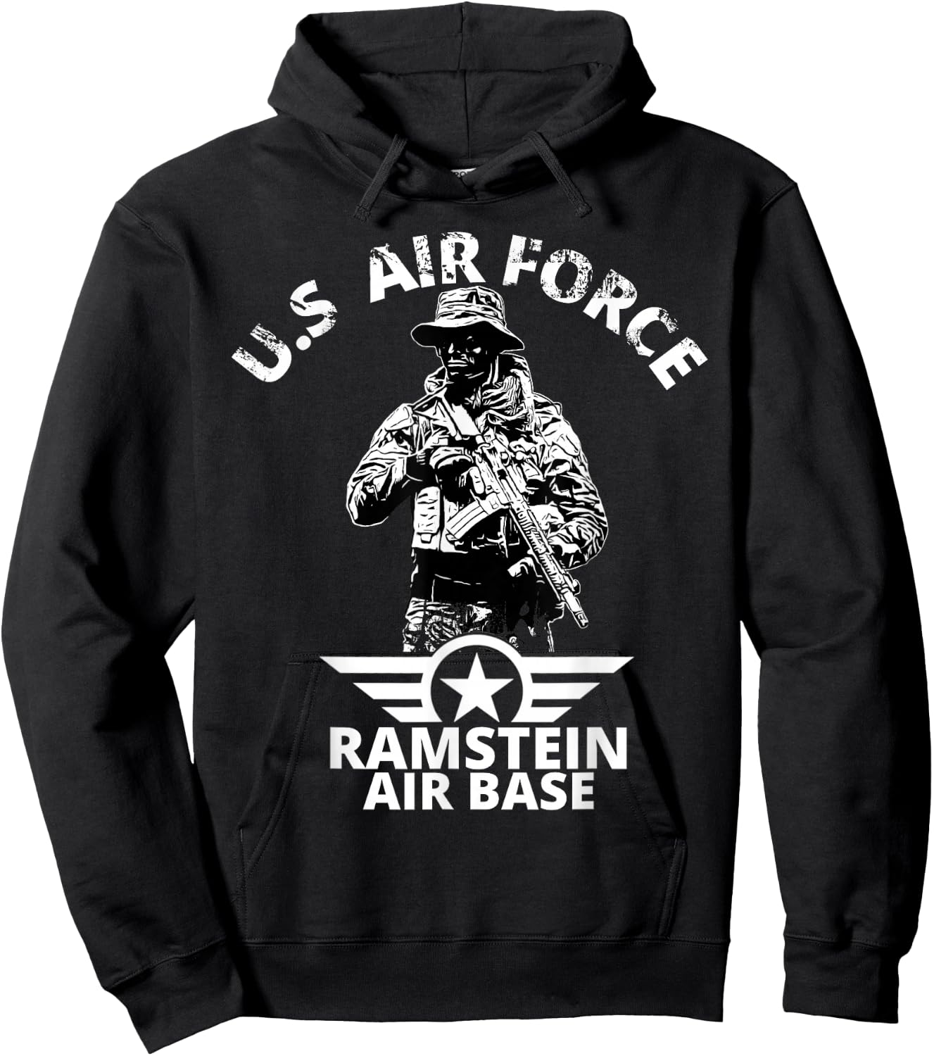 Ramstein Air Base American Army USAF Air Force Hoodie - Hoodie | Black