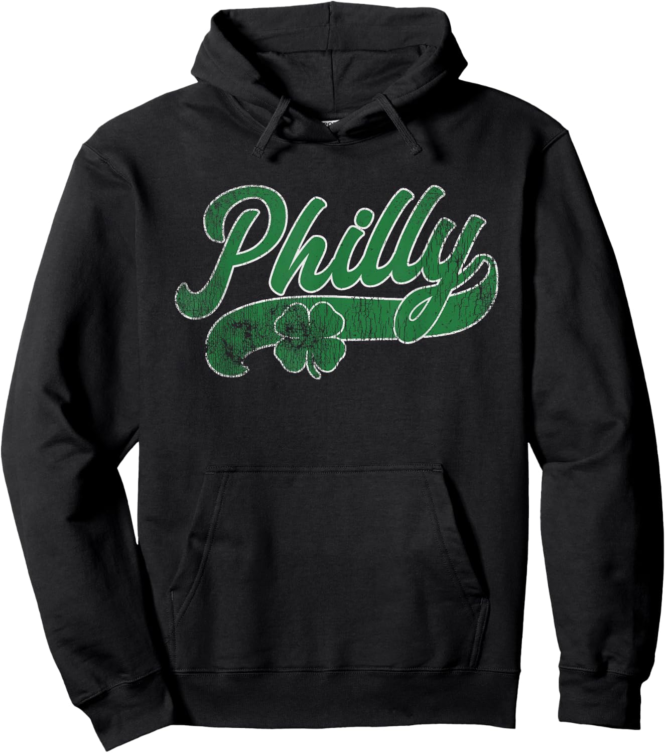 Philly Philadelphia Shamrock St. Patrick's Day Gift Irish Hoodie - Hoodie | Black