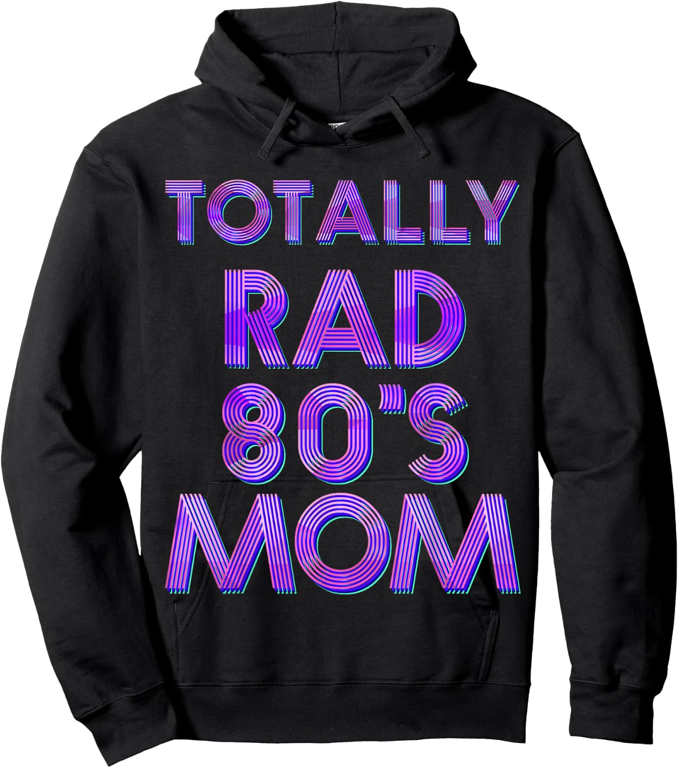 Totally Rad 80s Mom Hoodie - Hoodie | Black