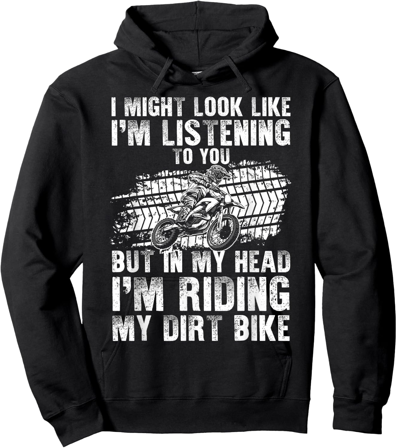 Funny Dirt Bike Art Women Dirtbike Motorcycle Riding Hoodie - Hoodie | Black
