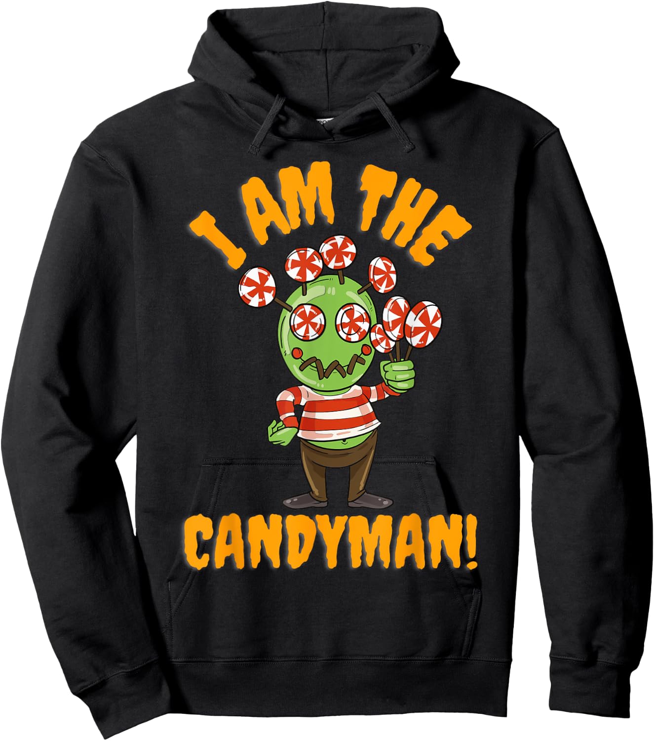 Cute I Am The Candyman Halloween Hoodie - Hoodie | Black