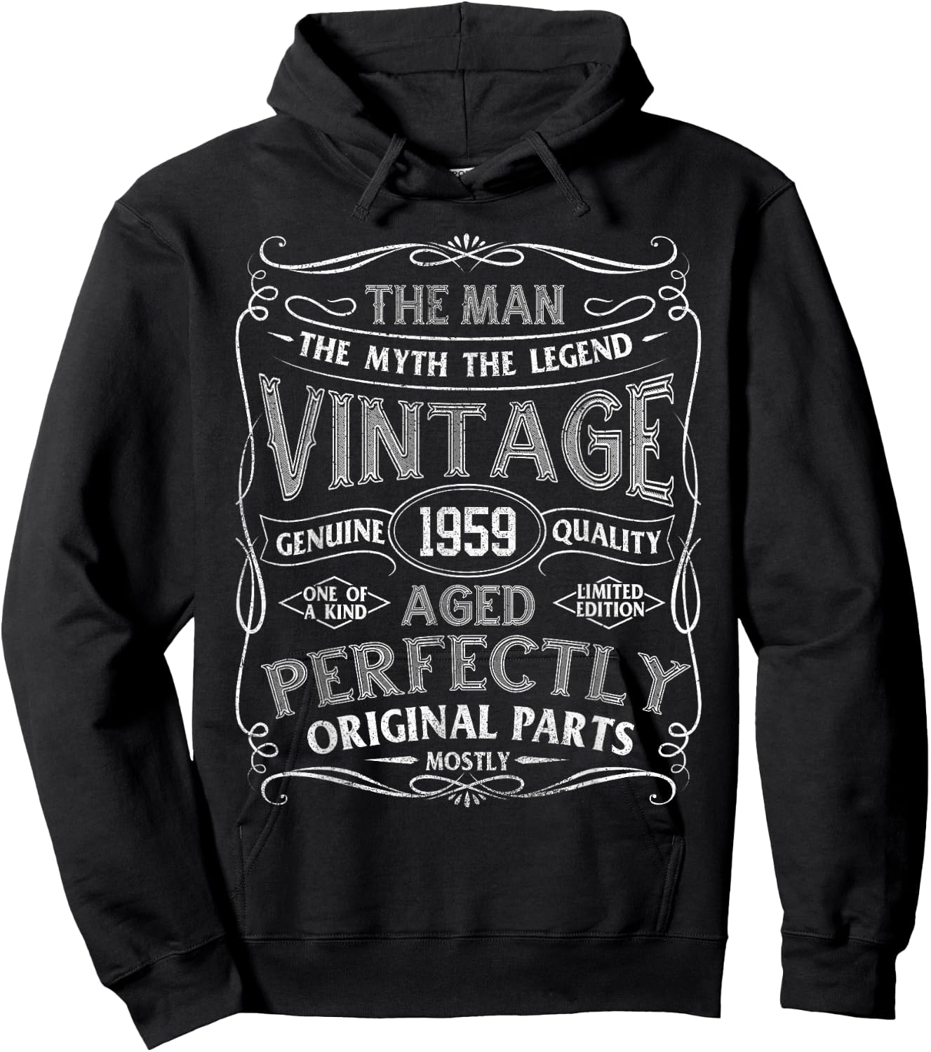 Man Myth Legend Vintage 1959 Year Of Birth Birthday Hoodie - Hoodie | Black