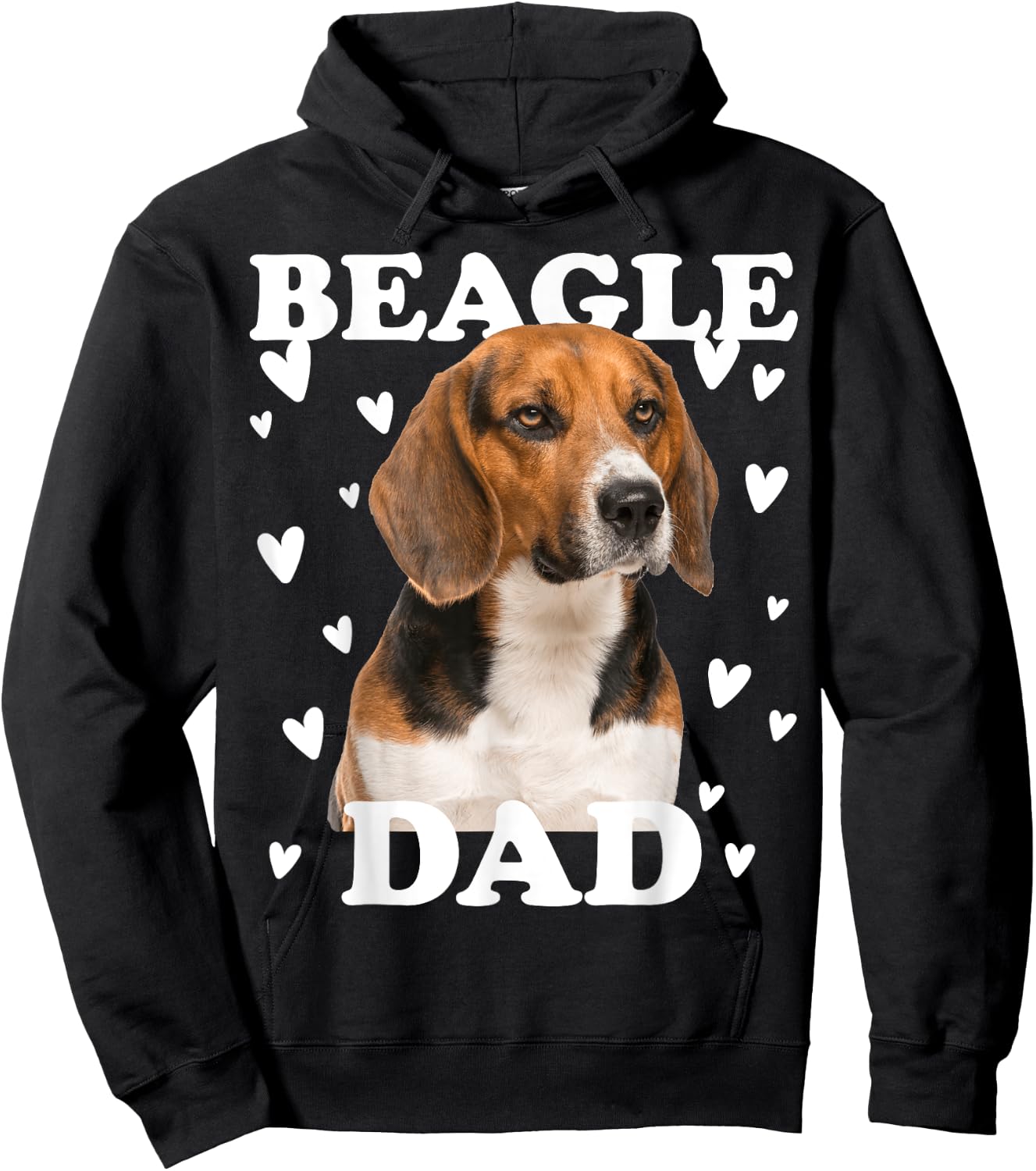Beagle Dad Papa Daddy Pa Father for Father’s Day Hoodie - Hoodie | Black