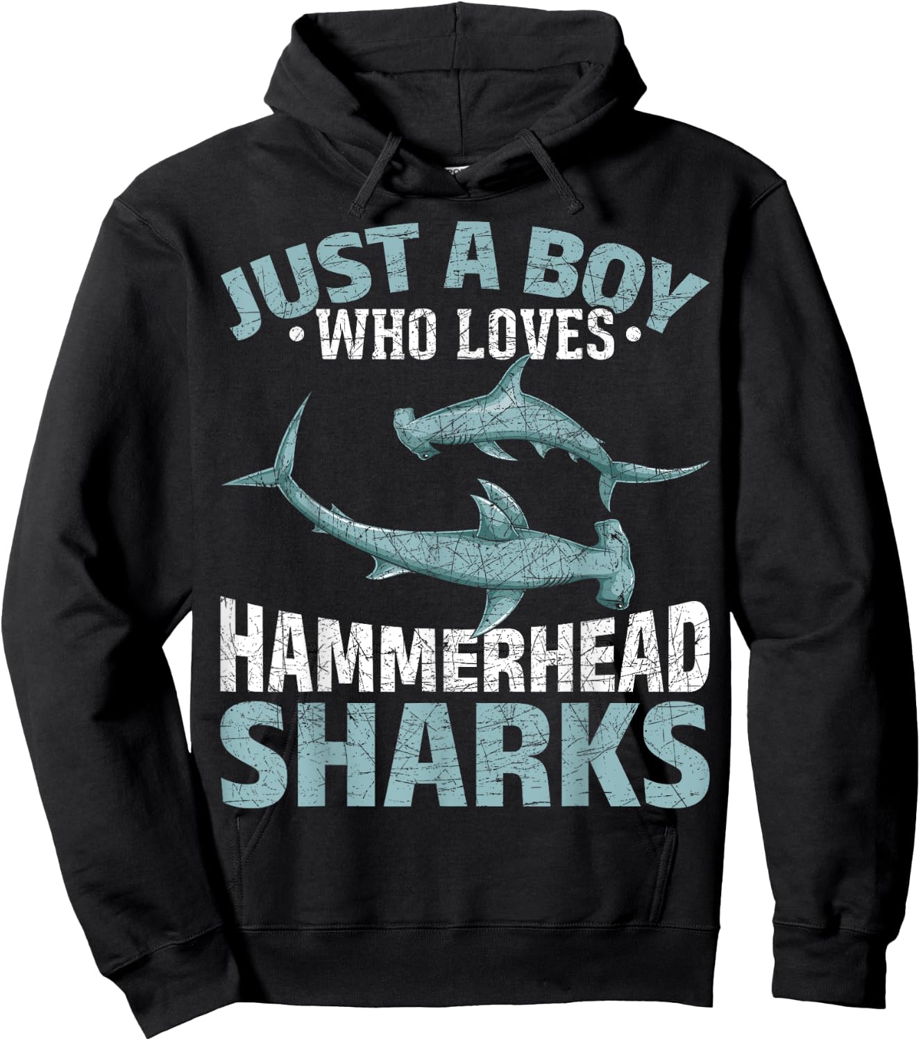 Just A Boy Who Loves Hammerhead Sharks Predator Hammerhead Hoodie - Hoodie | Black