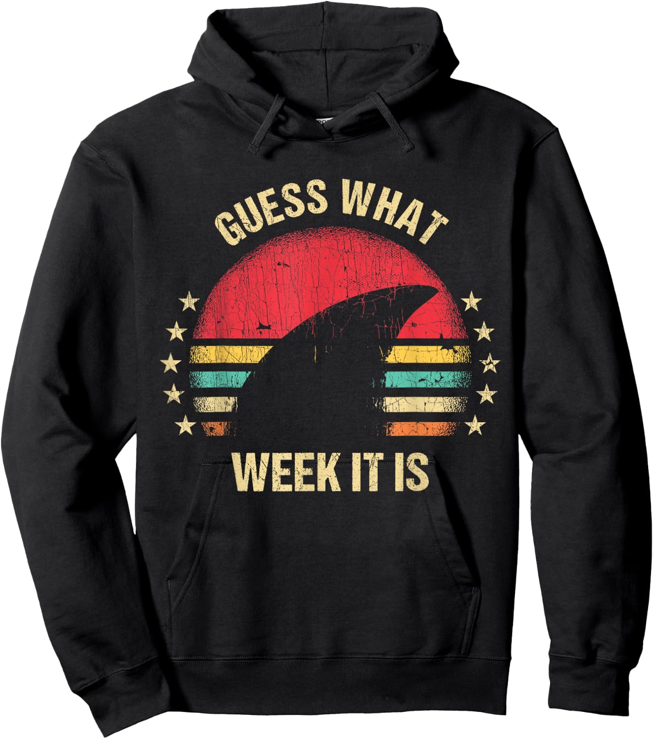 Guess What Week It Is Funny Shark Gift , & Kids Hoodie - Hoodie | Black