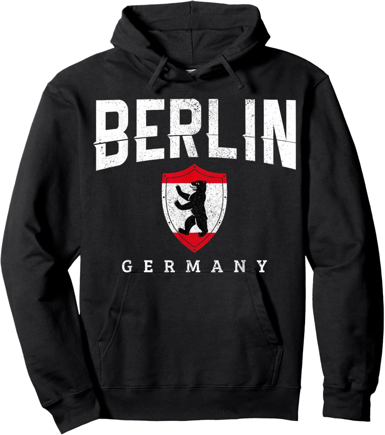 Berlin Germany Bear Flag Souvenir Travel German Gift Hoodie - Hoodie | Black