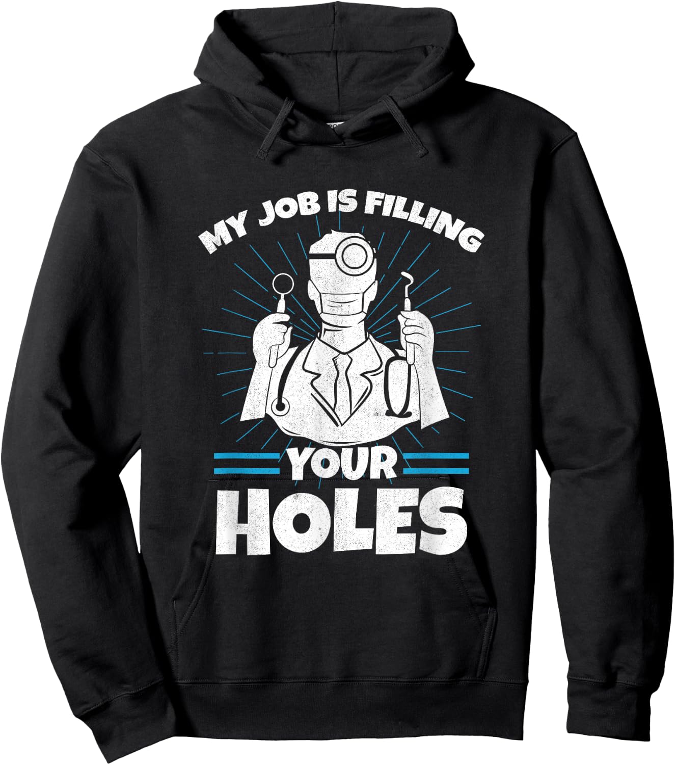 Dental Hygienist Gift Dentist Filling Holes Teeth Dentistry Hoodie - Hoodie | Black