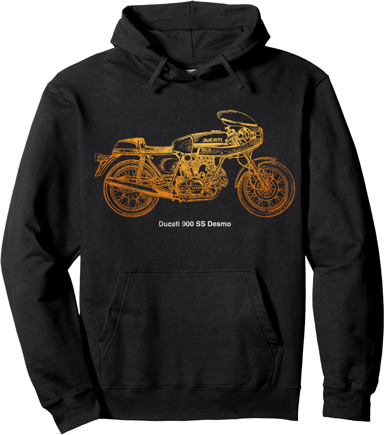 Vintage Classic Motorcycle 900 SS Desmo Shirt Automotive Hoodie - Hoodie | Black