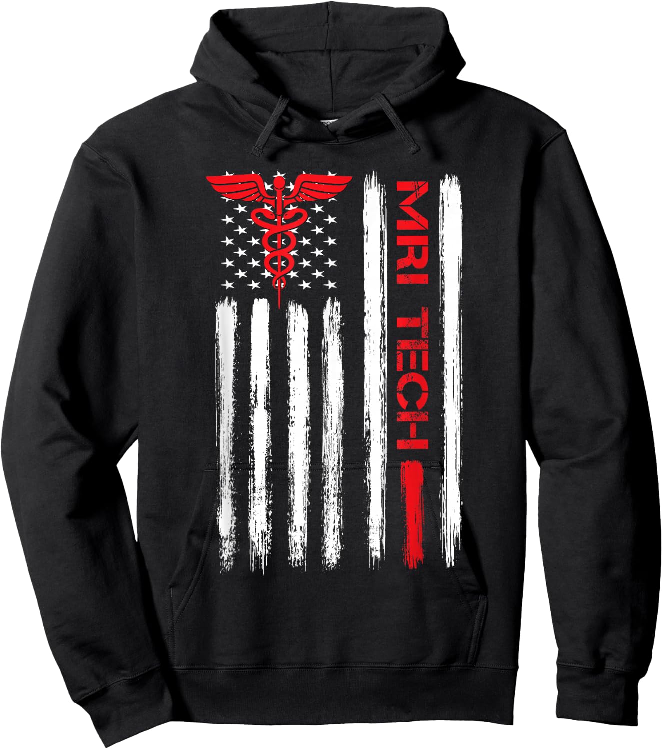 MRI Technologist American Flag Xray Radiologic Rad Tech Hoodie - Hoodie | Black