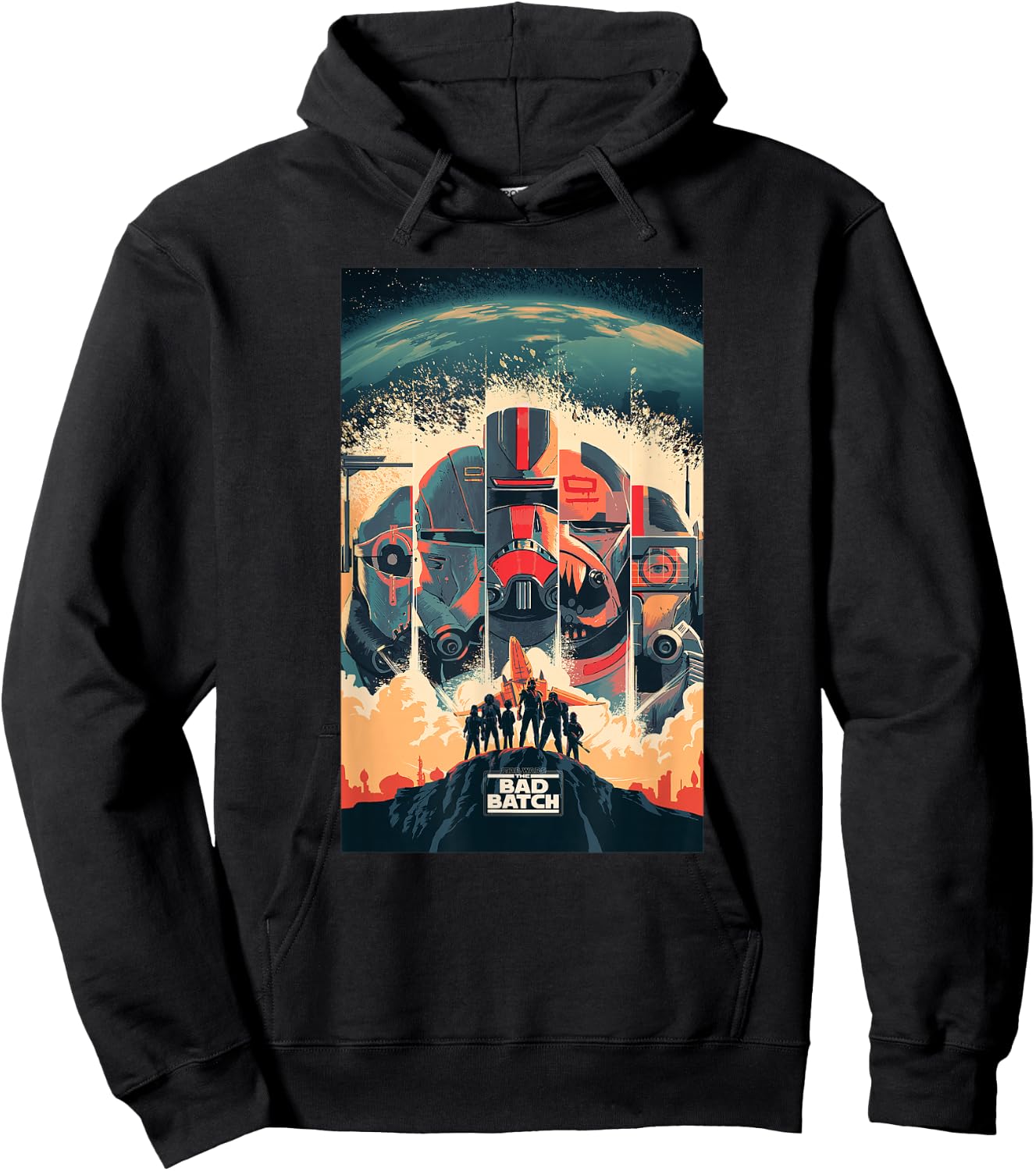Star Wars The Bad Batch Clone Force 99 Series Poster Hoodie - Hoodie | Black