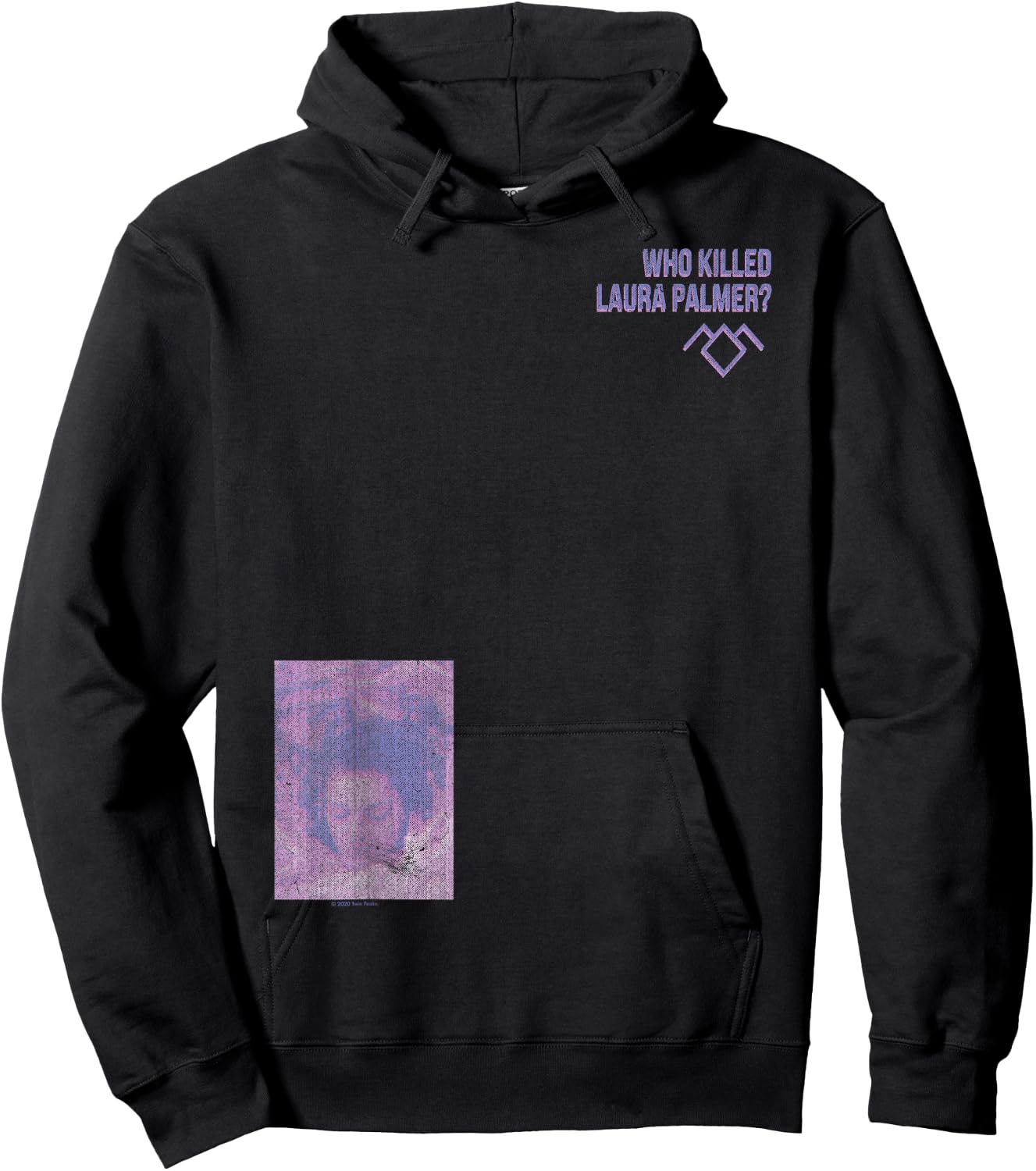 Twin Peaks Who Killed Laura Palmer Purple Peaks Hoodie - Hoodie | Black