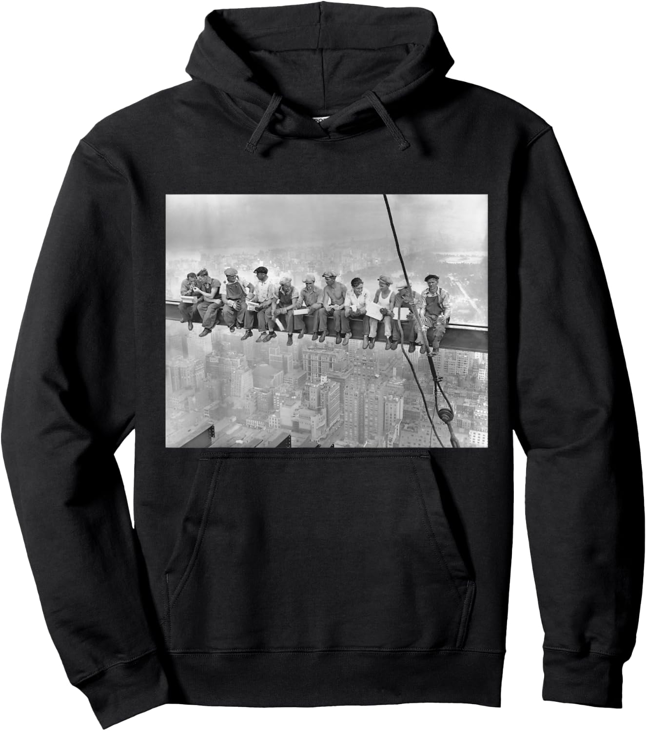 Lunch ATOP a Skyscraper New York Ironworkers Film Photograph Hoodie - Hoodie | Black