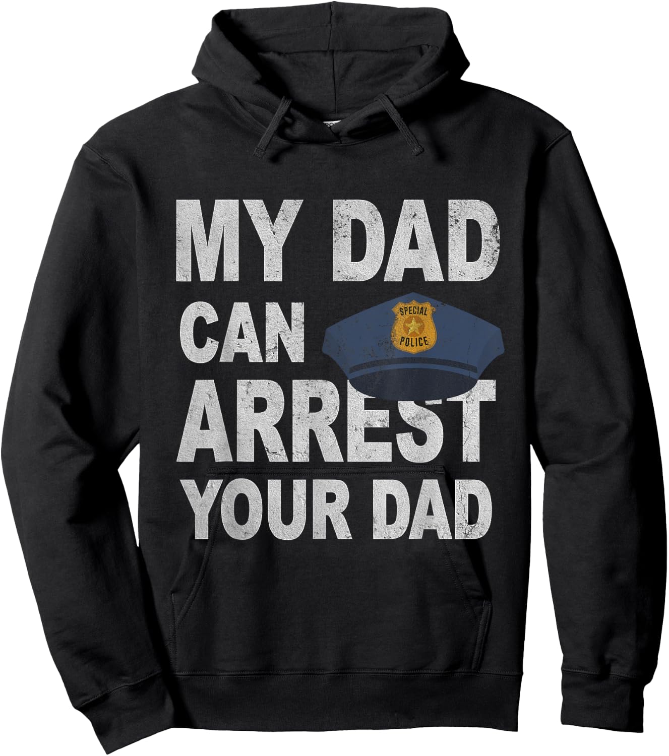 My Dad Can Arrest Your Dad | Police Officer Kids Deputy Hoodie - Hoodie | Black