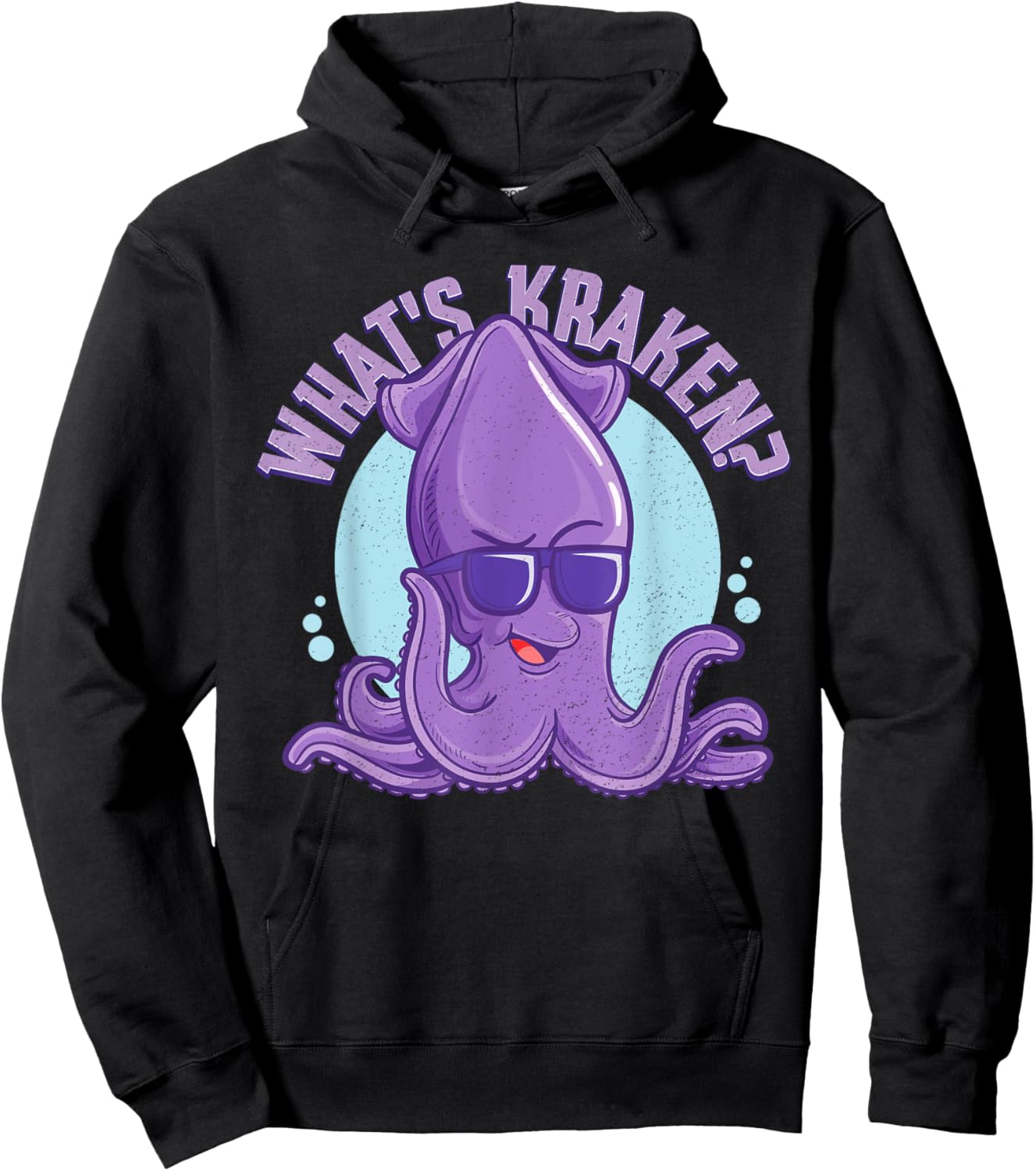 Funny Hipster Cryptids Sea Monster Octopus What's Kraken Hoodie - Hoodie | Black