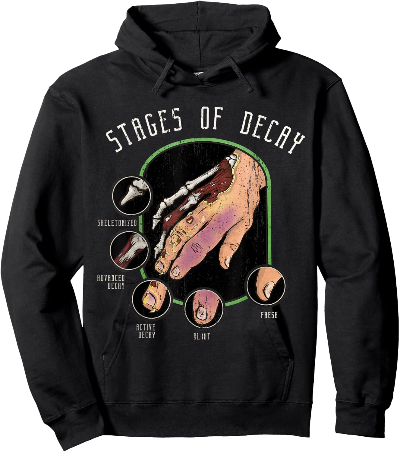 The Stages of Decay - Mortuary Science Mortician Embalmer Hoodie - Hoodie | Black
