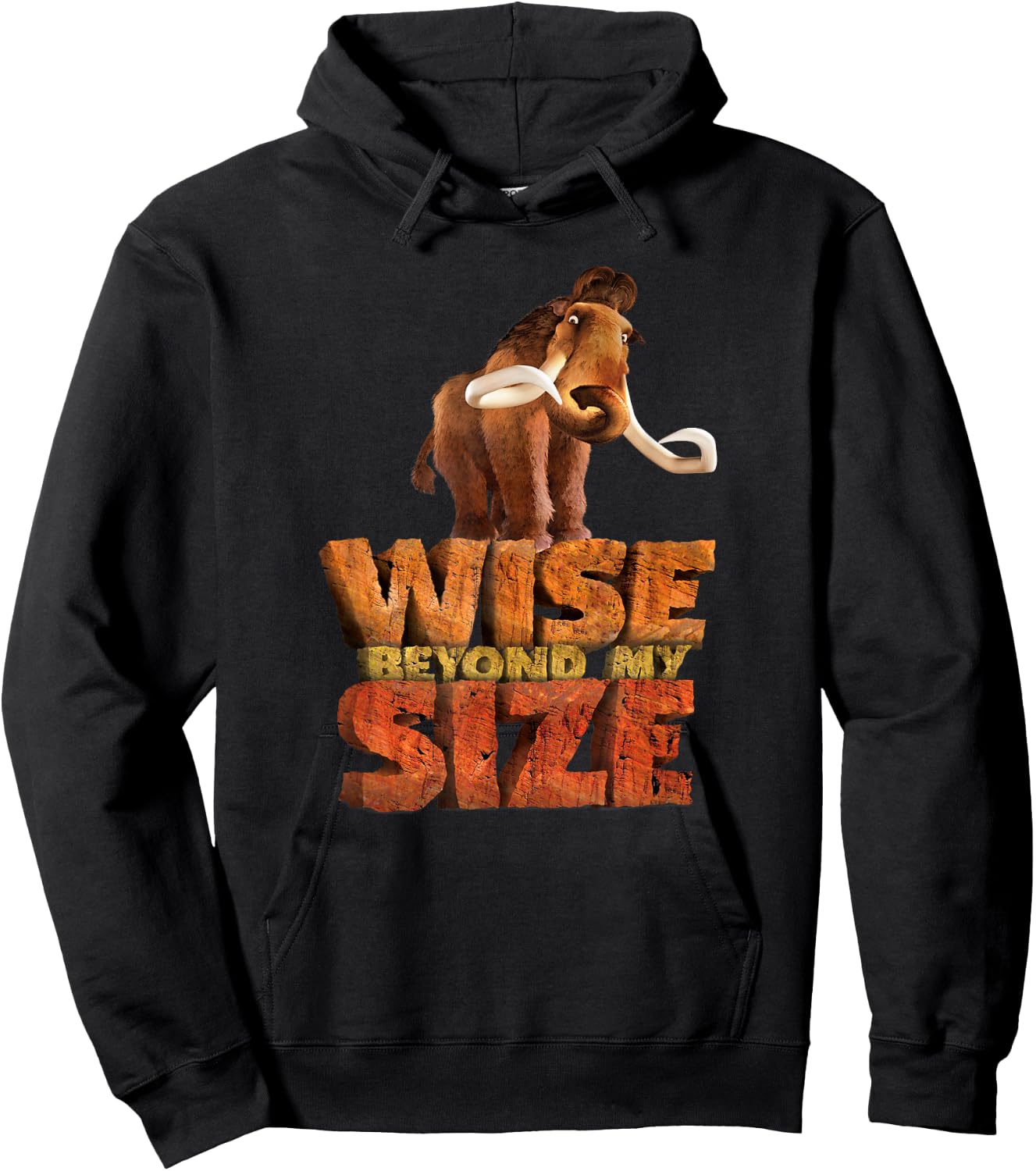 Ice Age Manny Mammoth Wise Beyond My Size Hoodie - Hoodie | Black