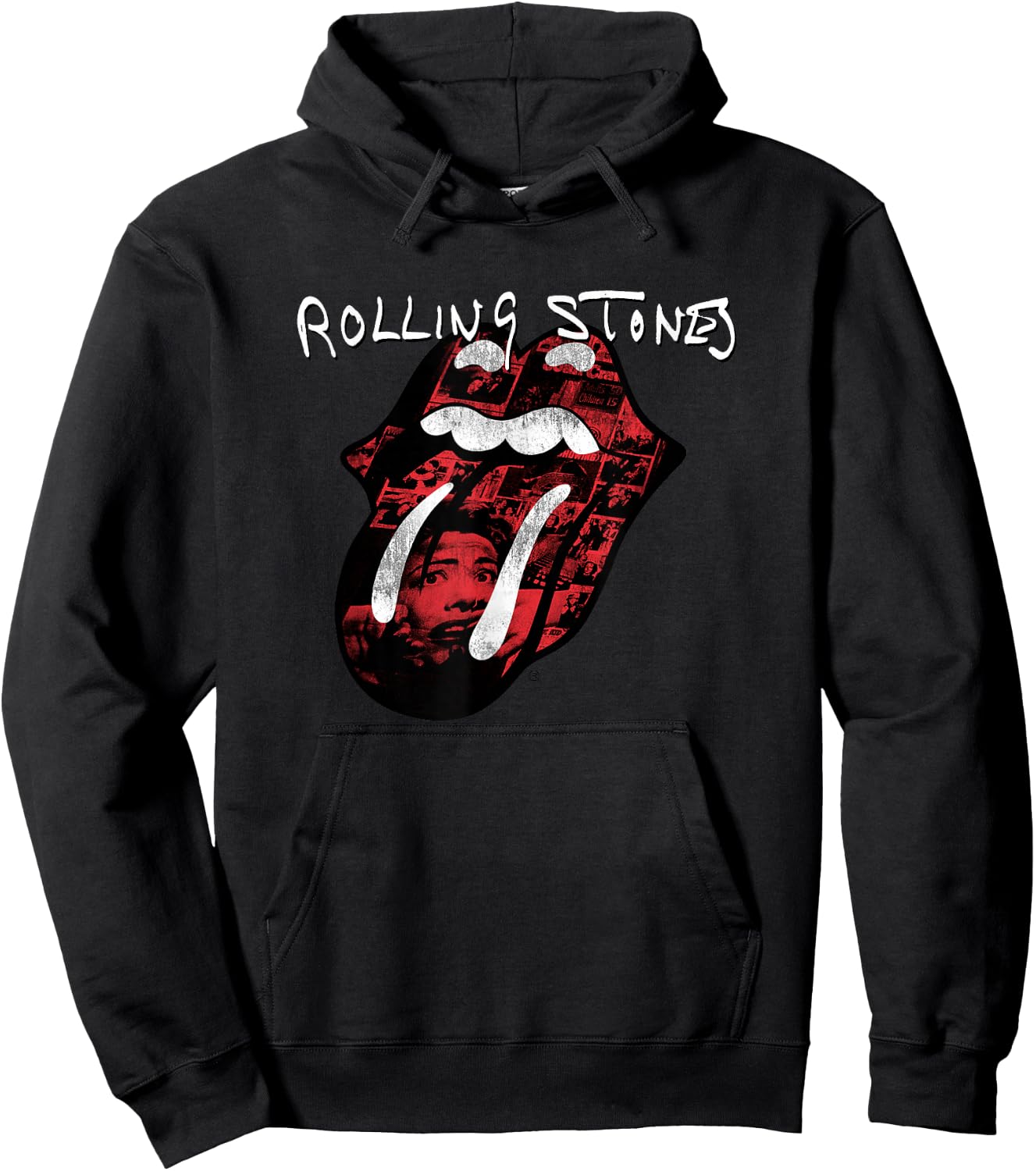 The Rolling Stones Exile Collage Tongue Hoodie - Hoodie | Black