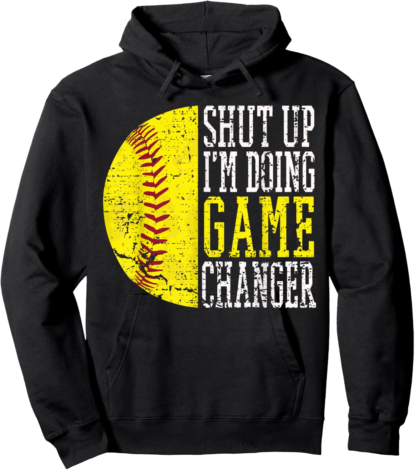 Shut Up I'm Doing Game Changer Funny Baseball Player Hoodie - Hoodie | Black